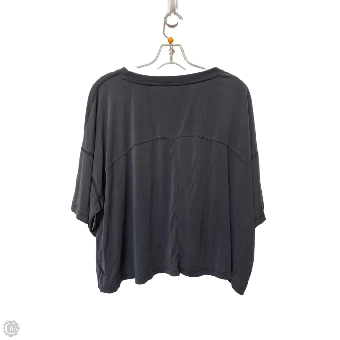Athletic Top Short Sleeve By Lululemon In Grey, Size: L