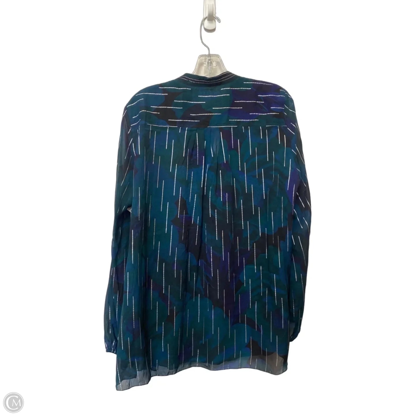 Top Long Sleeve By Clothes Mentor In Blue & Green, Size: L