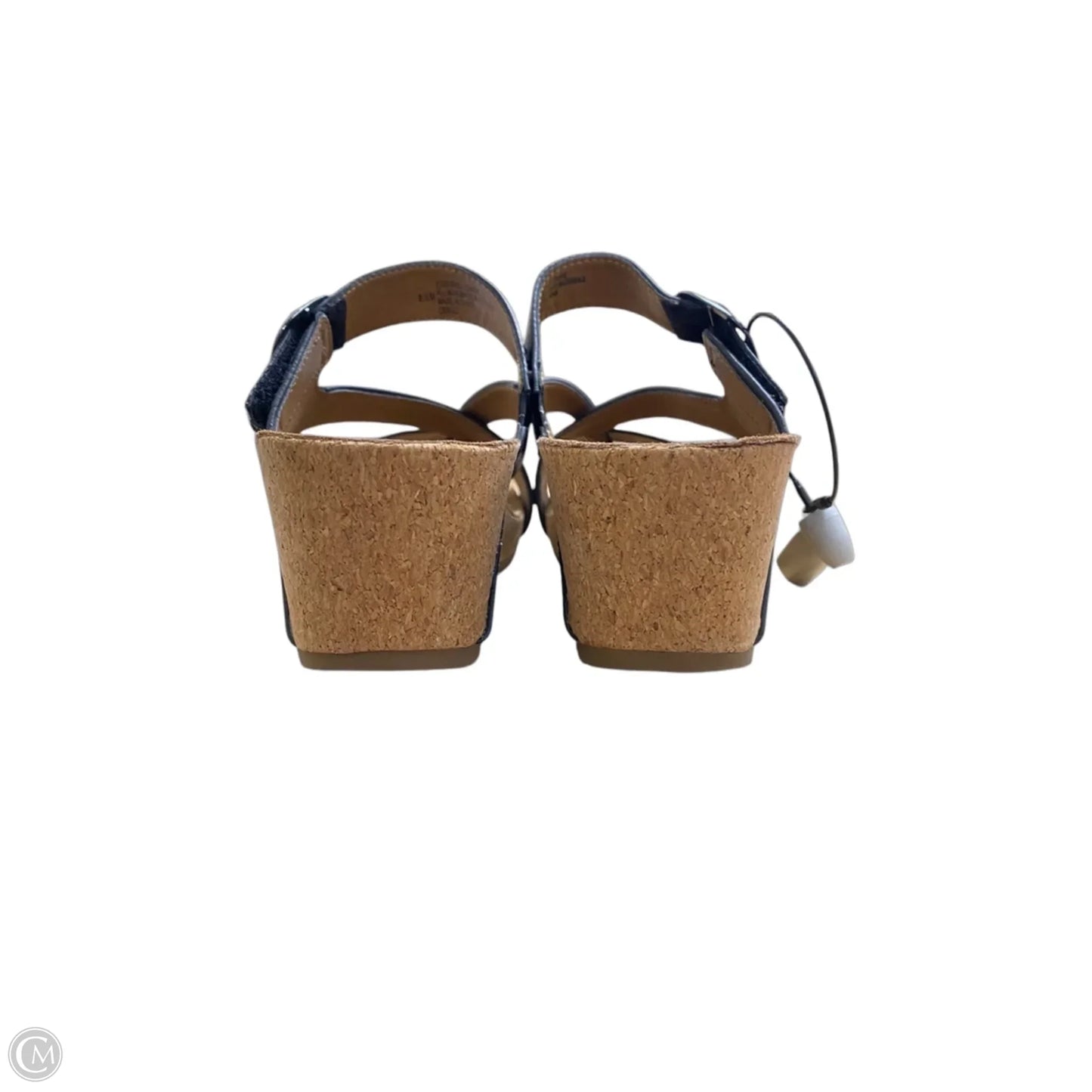 Sandals Heels Wedge By Sofft In Black & Brown, Size: 8.5