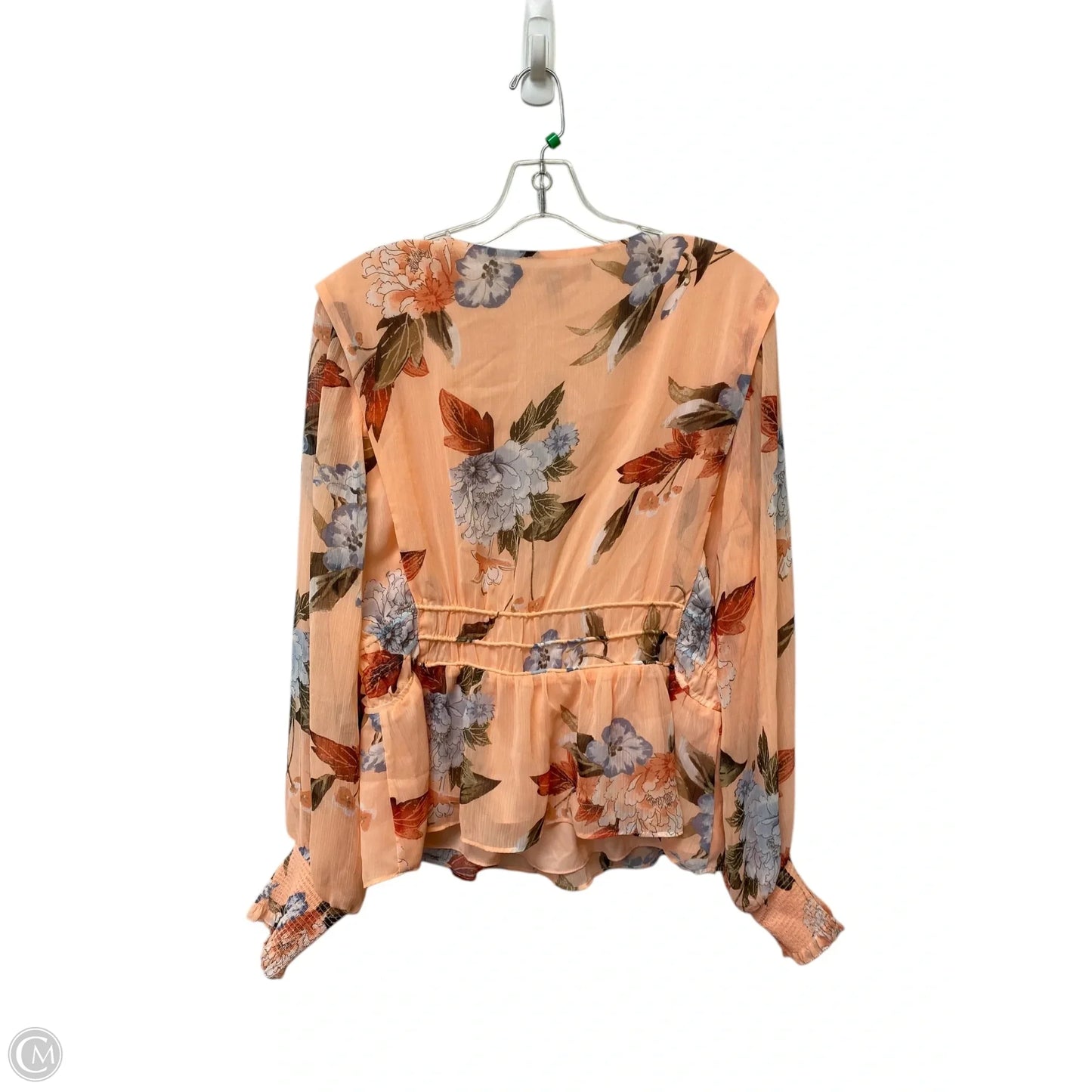 Top Long Sleeve By White House Black Market In Pink, Size: L