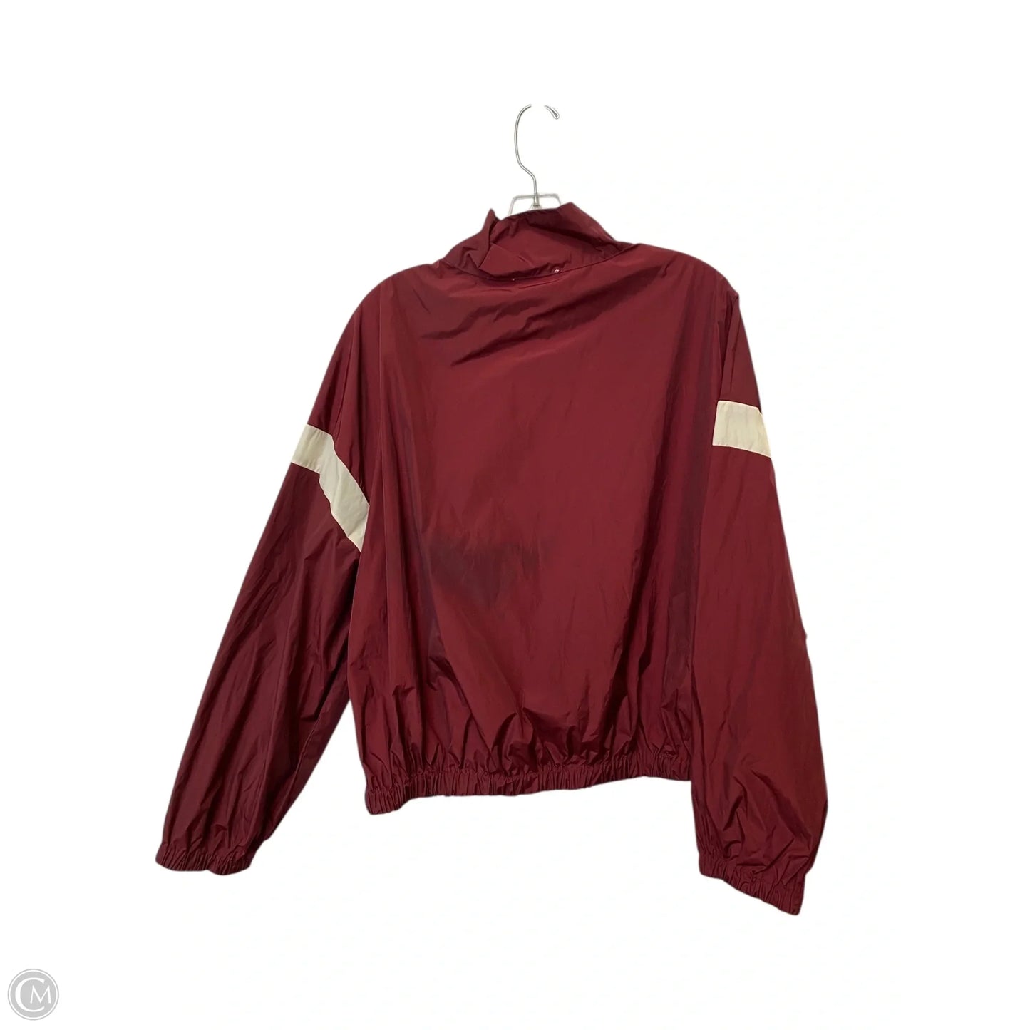 Coat Raincoat By Cme In Maroon, Size: L