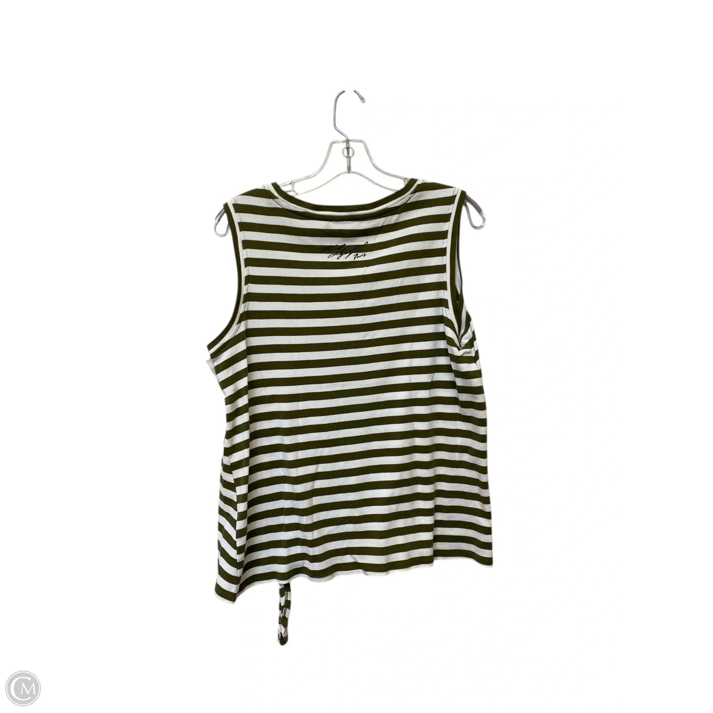 Top Sleeveless Designer By Karl Lagerfeld In Striped Pattern, Size: M