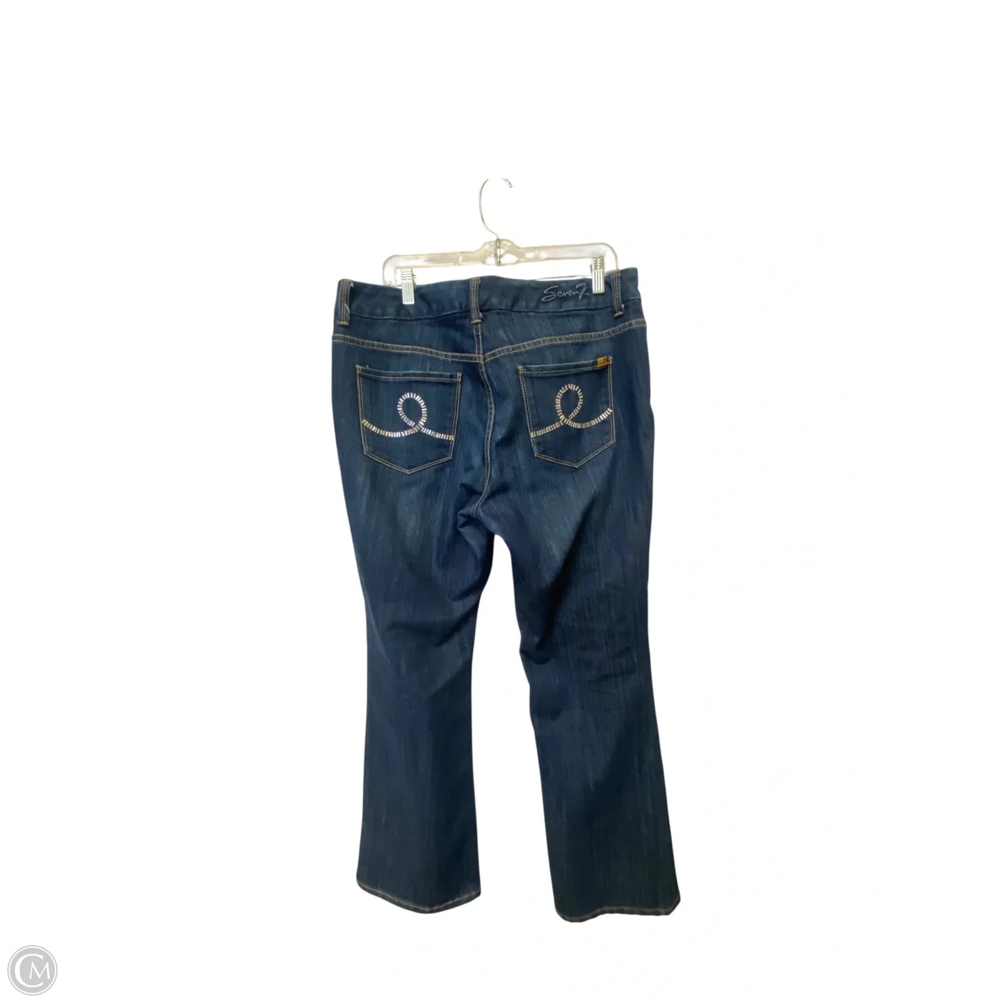 Jeans Straight By Seven 7 In Blue Denim, Size: 16