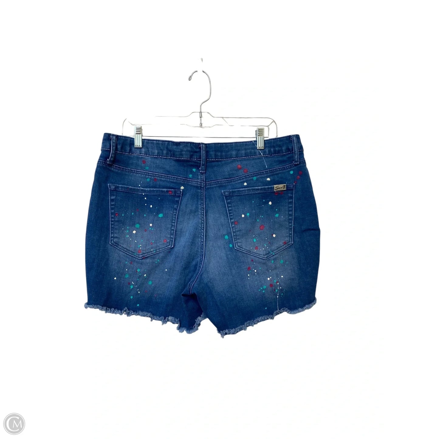 Shorts By Seven 7 In Blue Denim, Size: 14