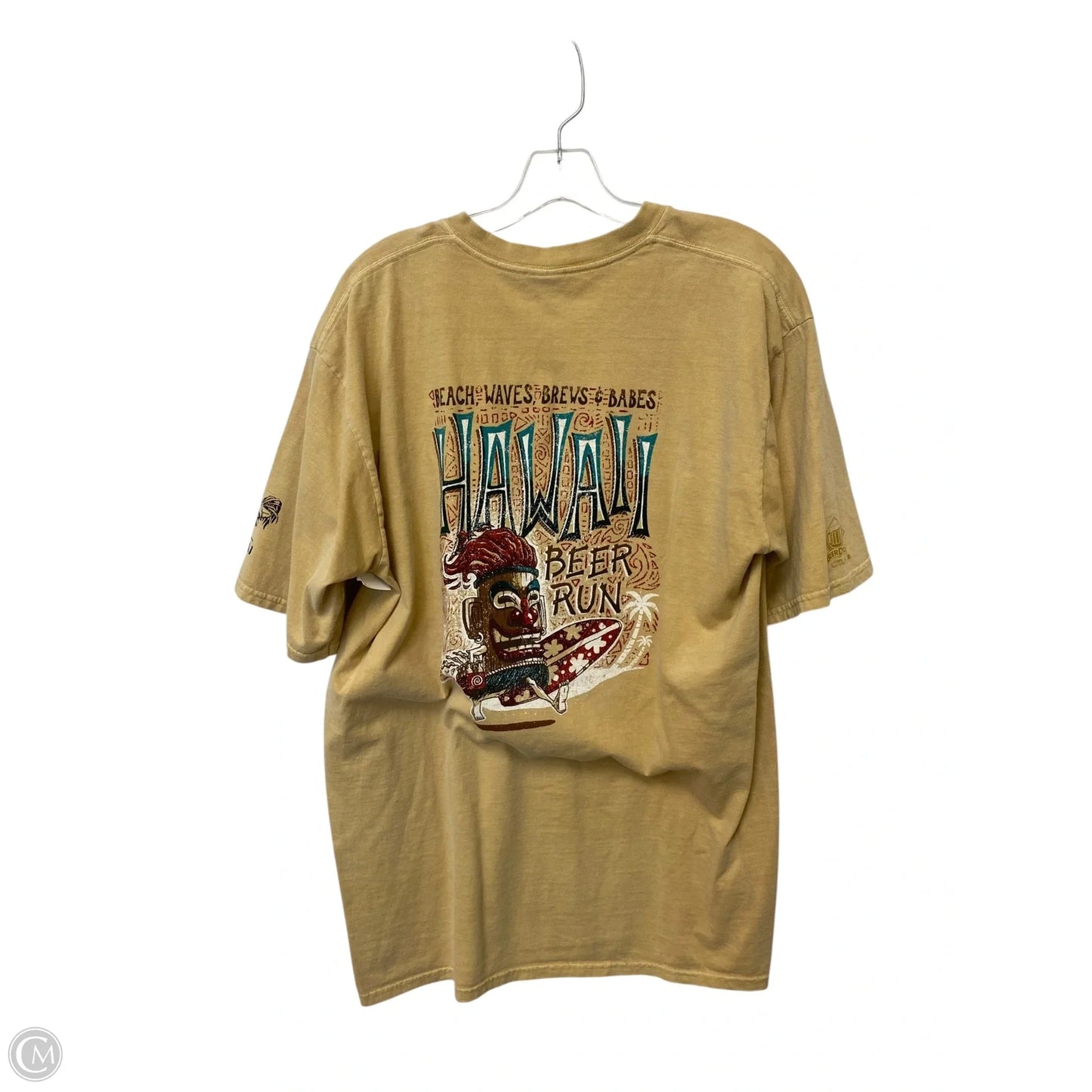 Top Short Sleeve By Cme In Nautical Print, Size: L