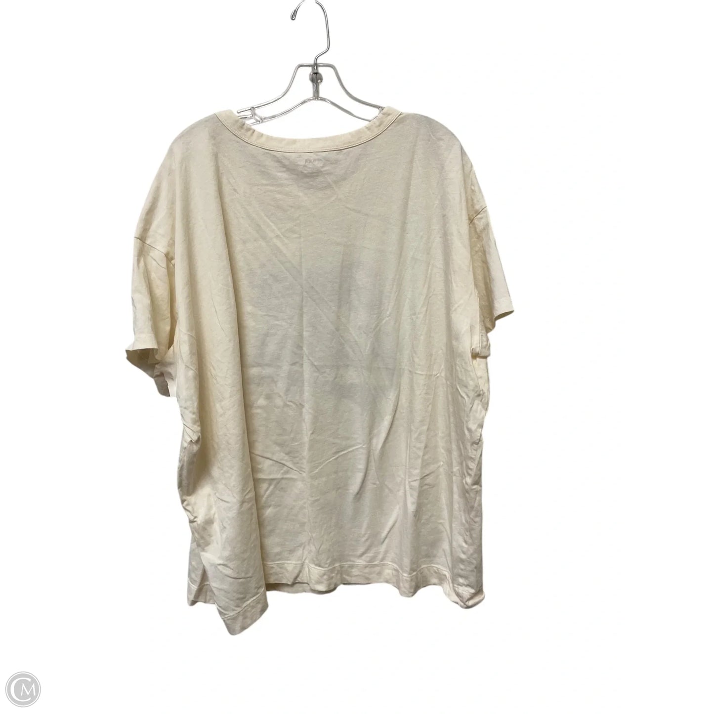 Top Short Sleeve Basic By Old Navy In Cream, Size: 3x