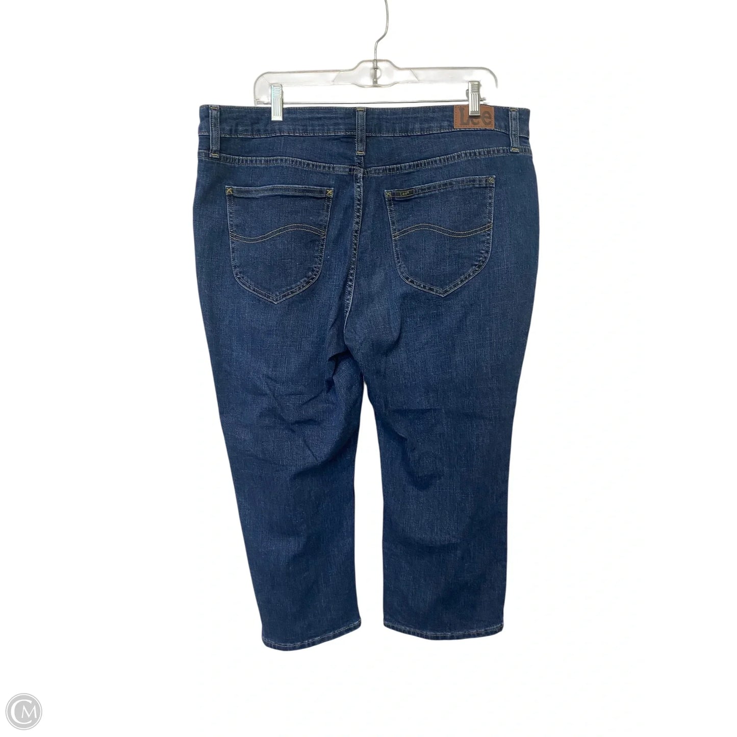 Capris By Lee In Blue Denim, Size: 18