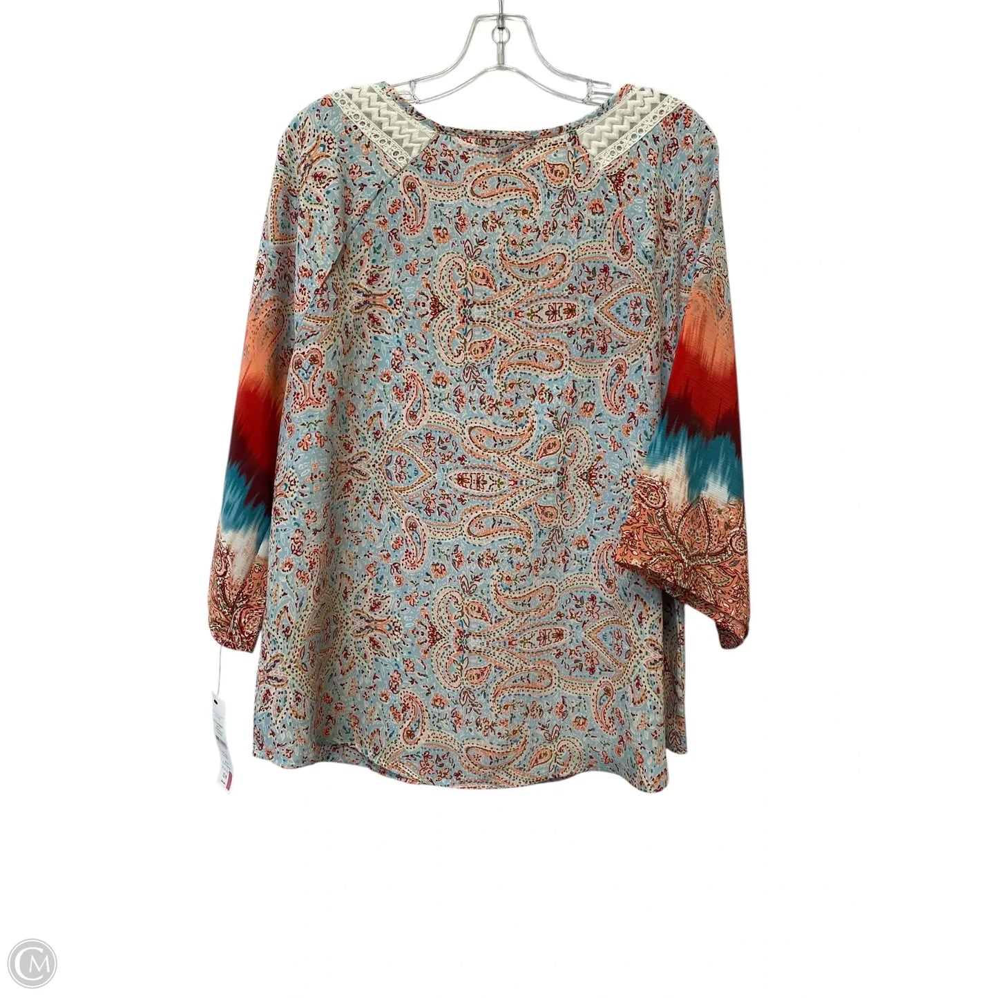 Top Long Sleeve By Cmf In Multi-colored, Size: 1x