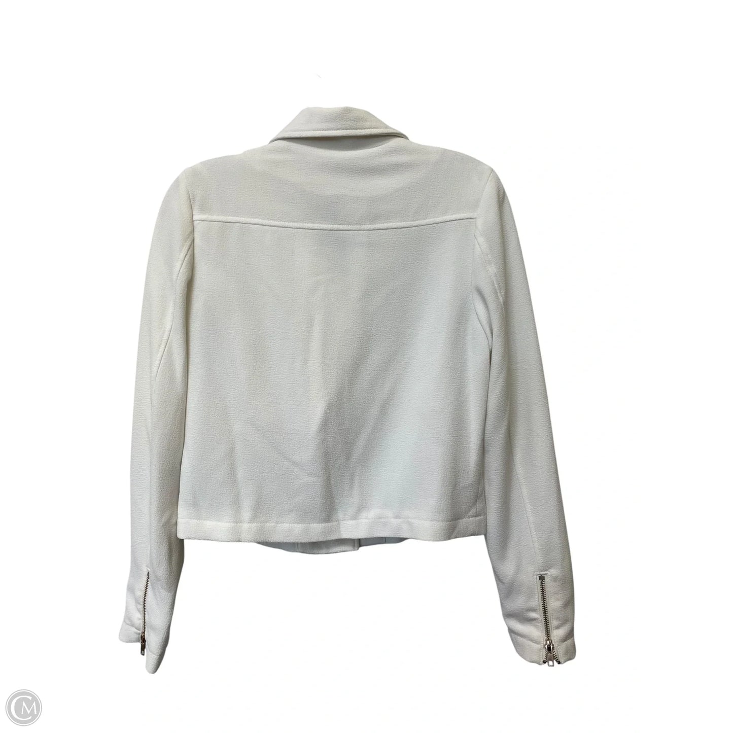 Jacket Moto By Forever 21 In White, Size: M