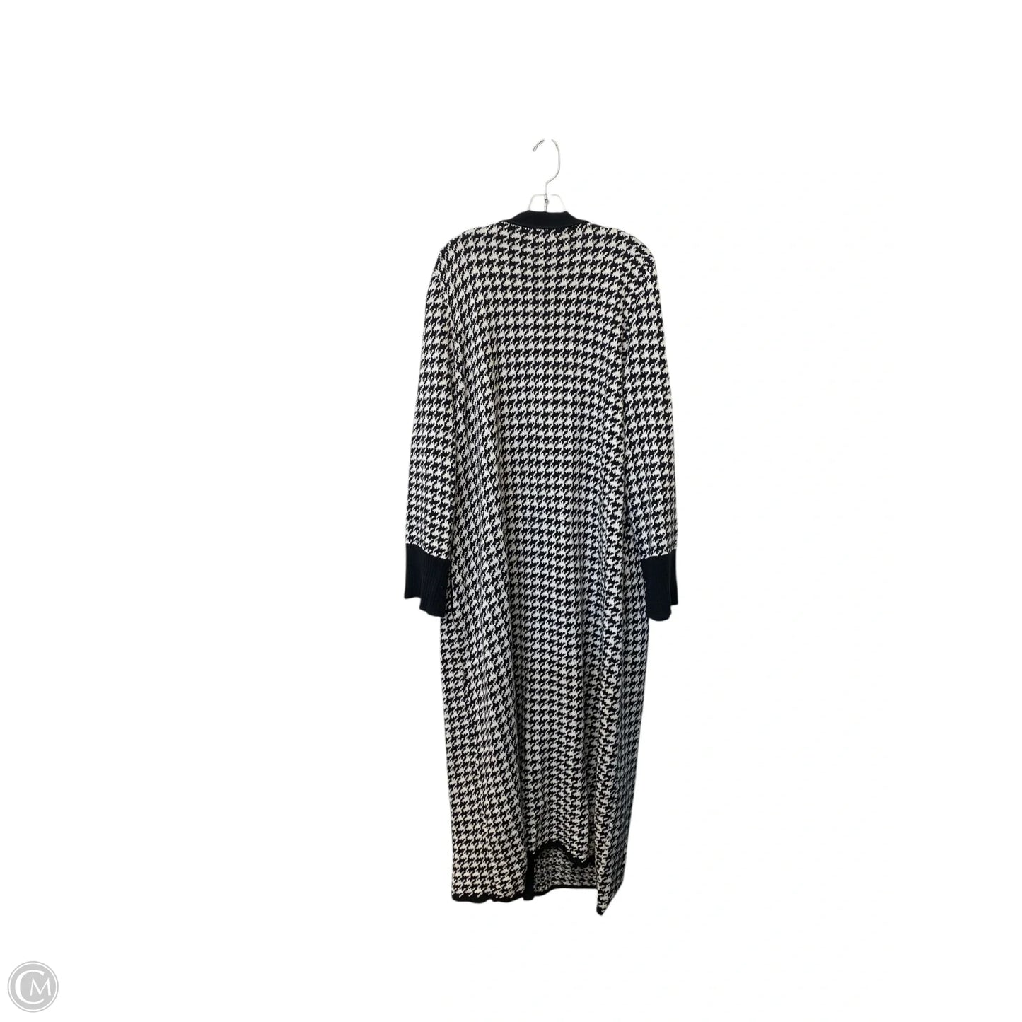 Sweater Cardigan By Jessica London In Black & White, Size: 26