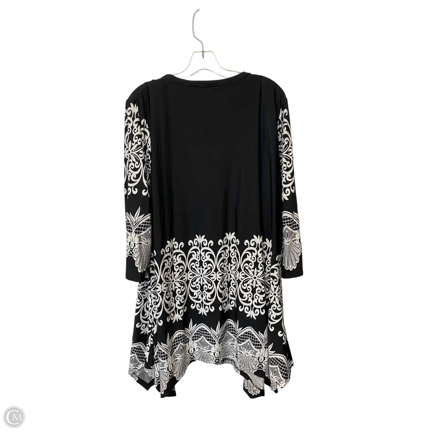Tunic 3/4 Sleeve By Cmf In Black, Size: 2x