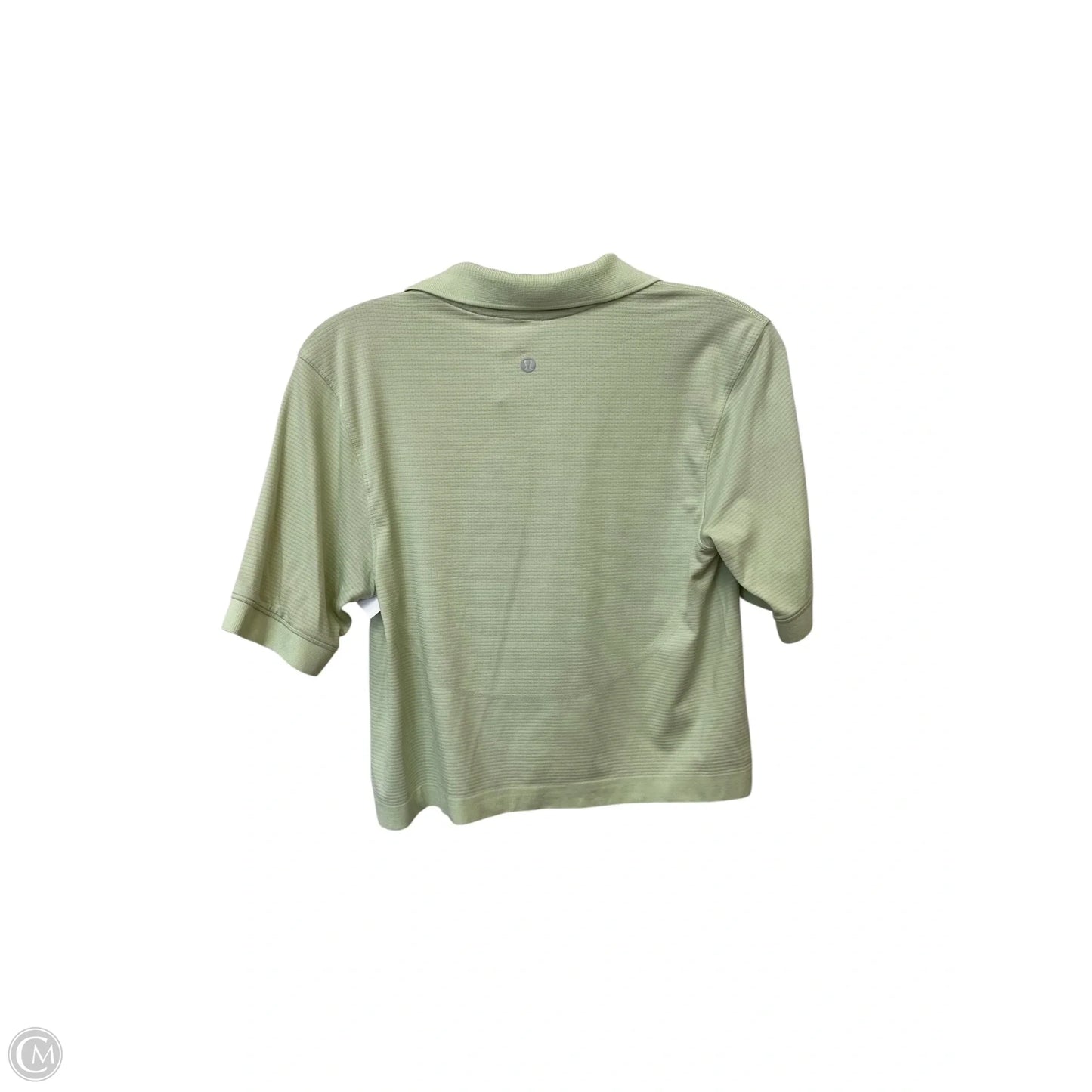 Athletic Top Short Sleeve By Lululemon In Green, Size: 4