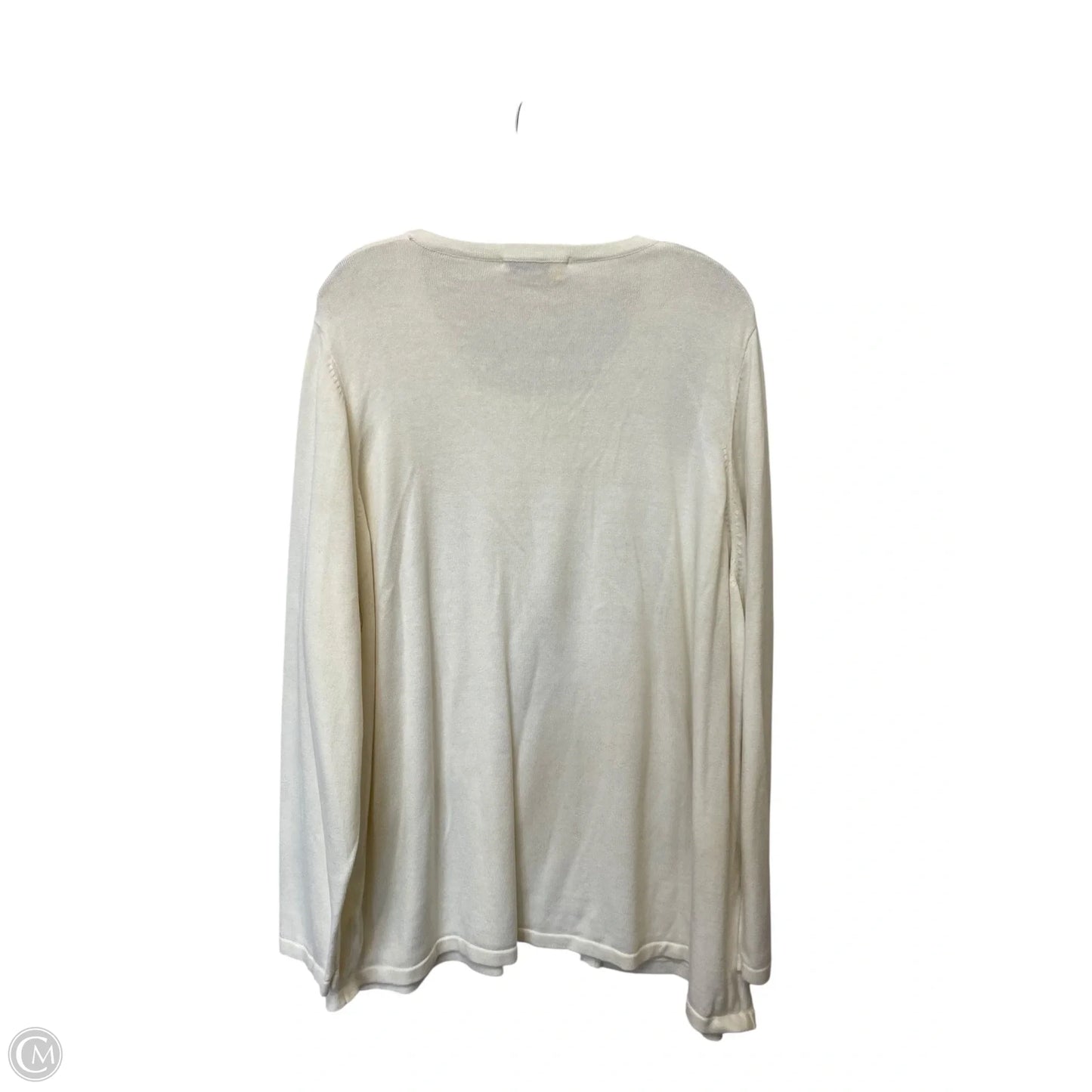 Top Long Sleeve By Allison Daley In Cream, Size: 3x