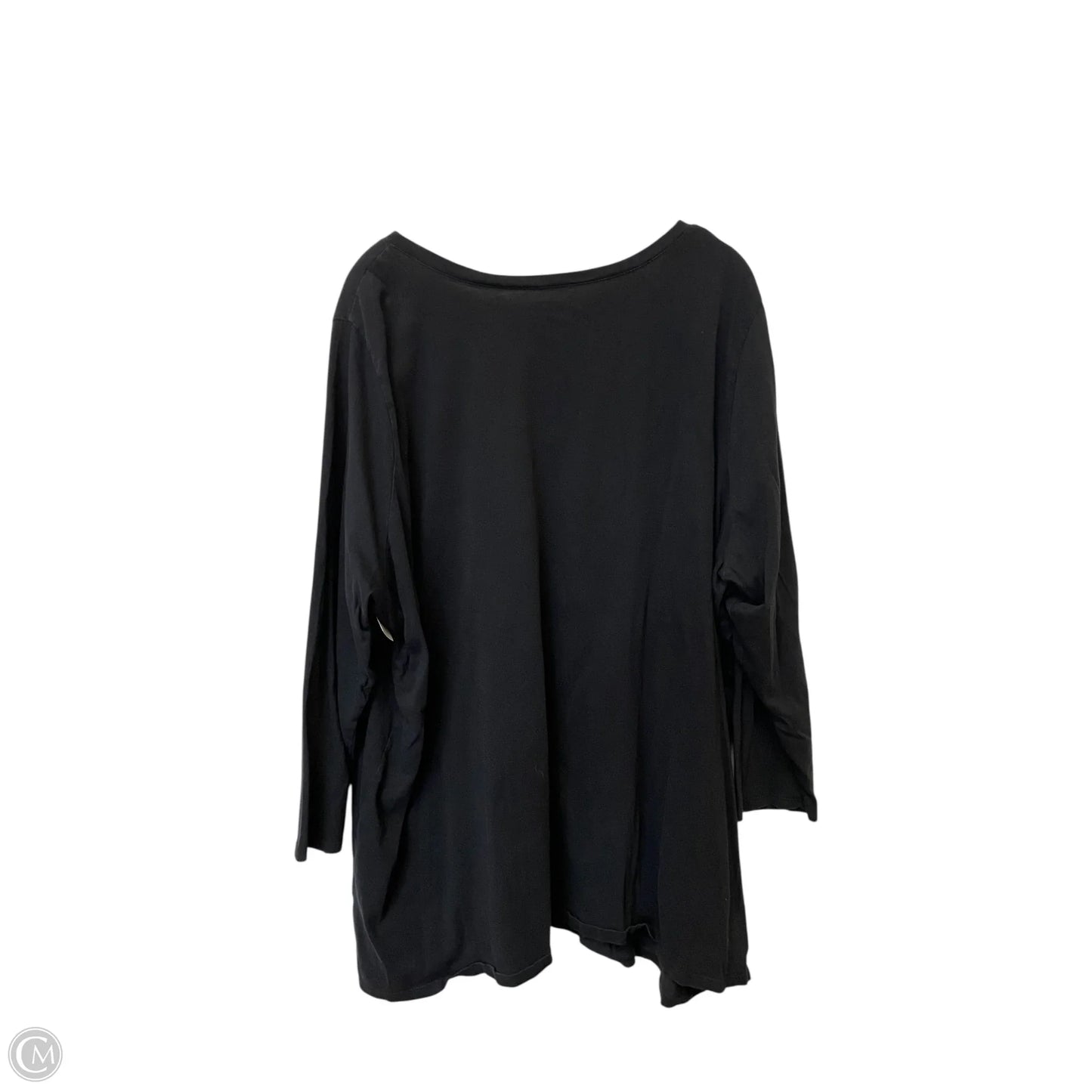 Top Long Sleeve Basic By Roamans In Black, Size: 3x