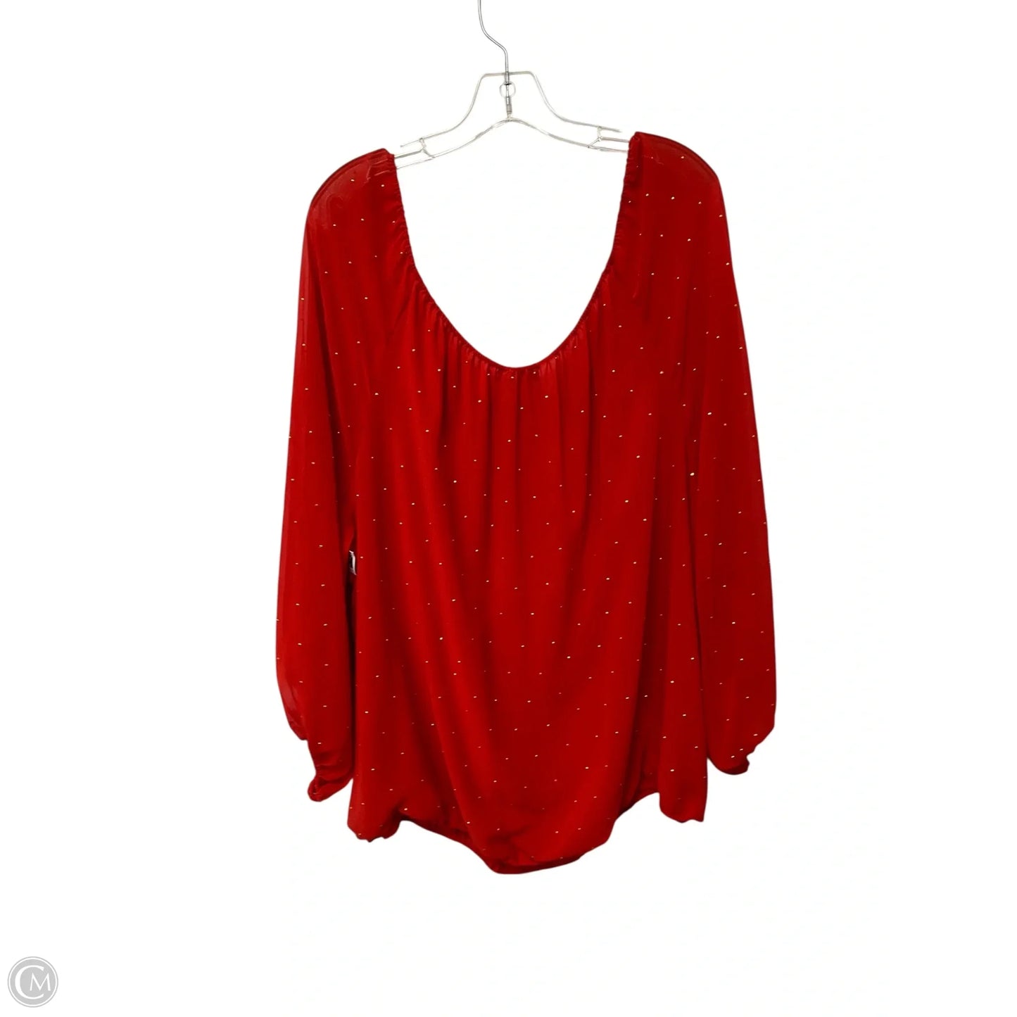 Tunic 3/4 Sleeve By Vince Camuto In Red, Size: 3x