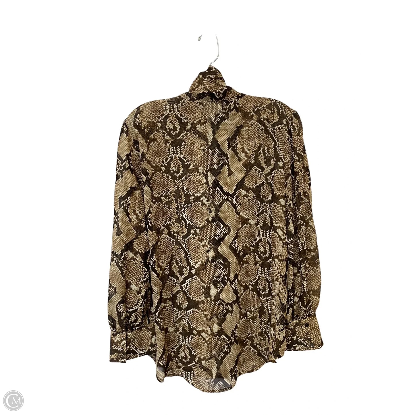Top Long Sleeve By Target In Snakeskin Print, Size: 1x