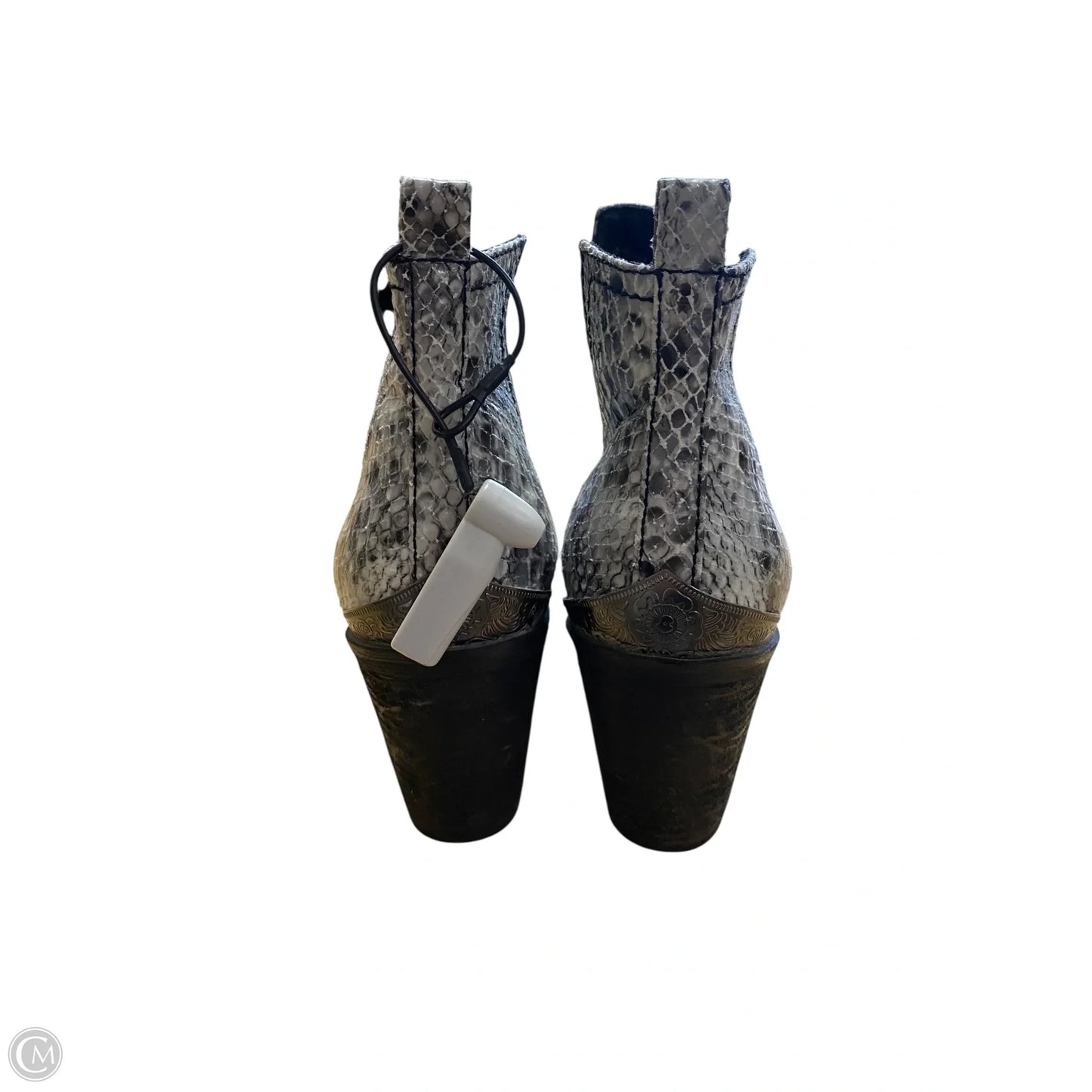 Boots Ankle Heels By Very Volatile In Snakeskin Print, Size: 6.5