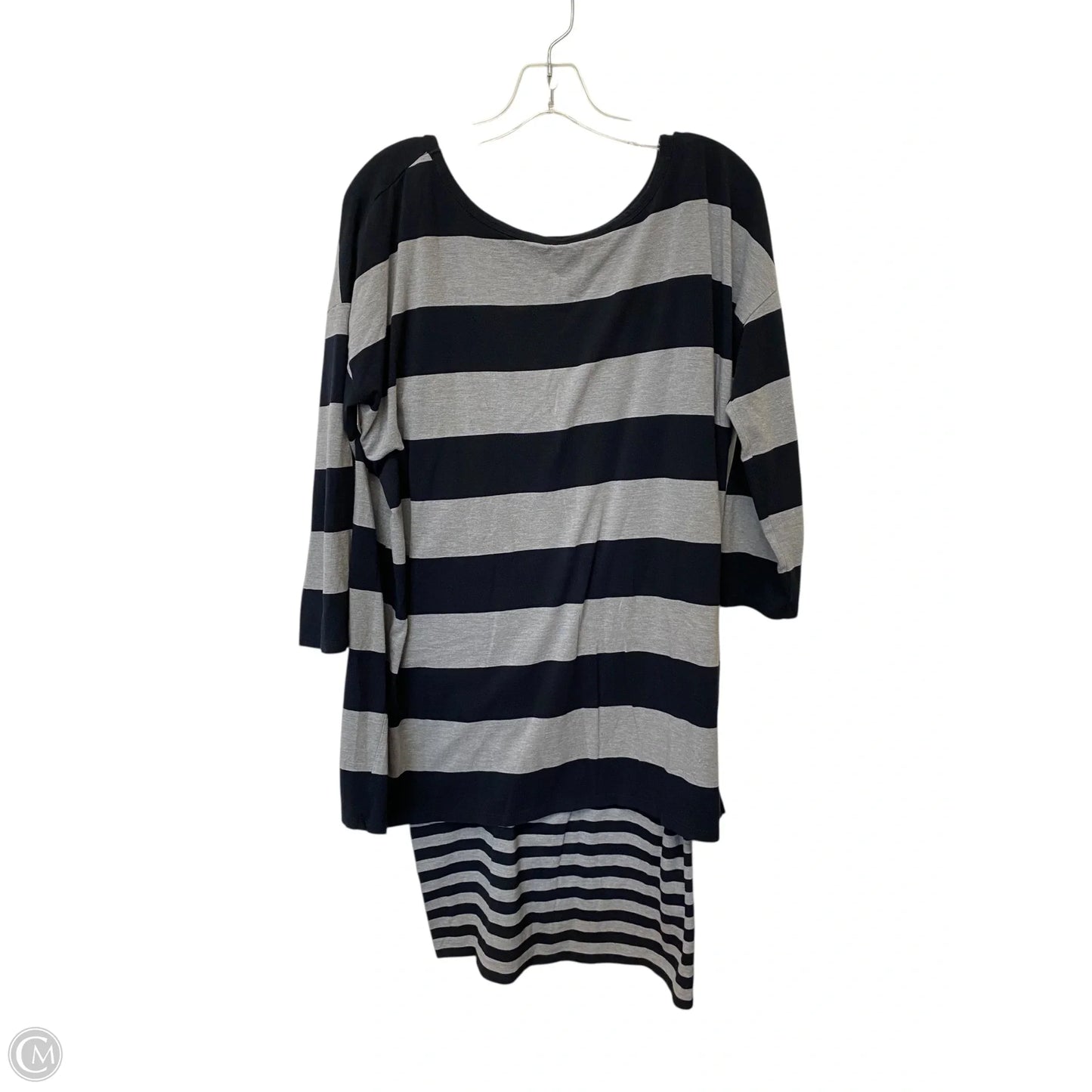Dress Casual Midi By Garnet Hill In Striped Pattern, Size: M