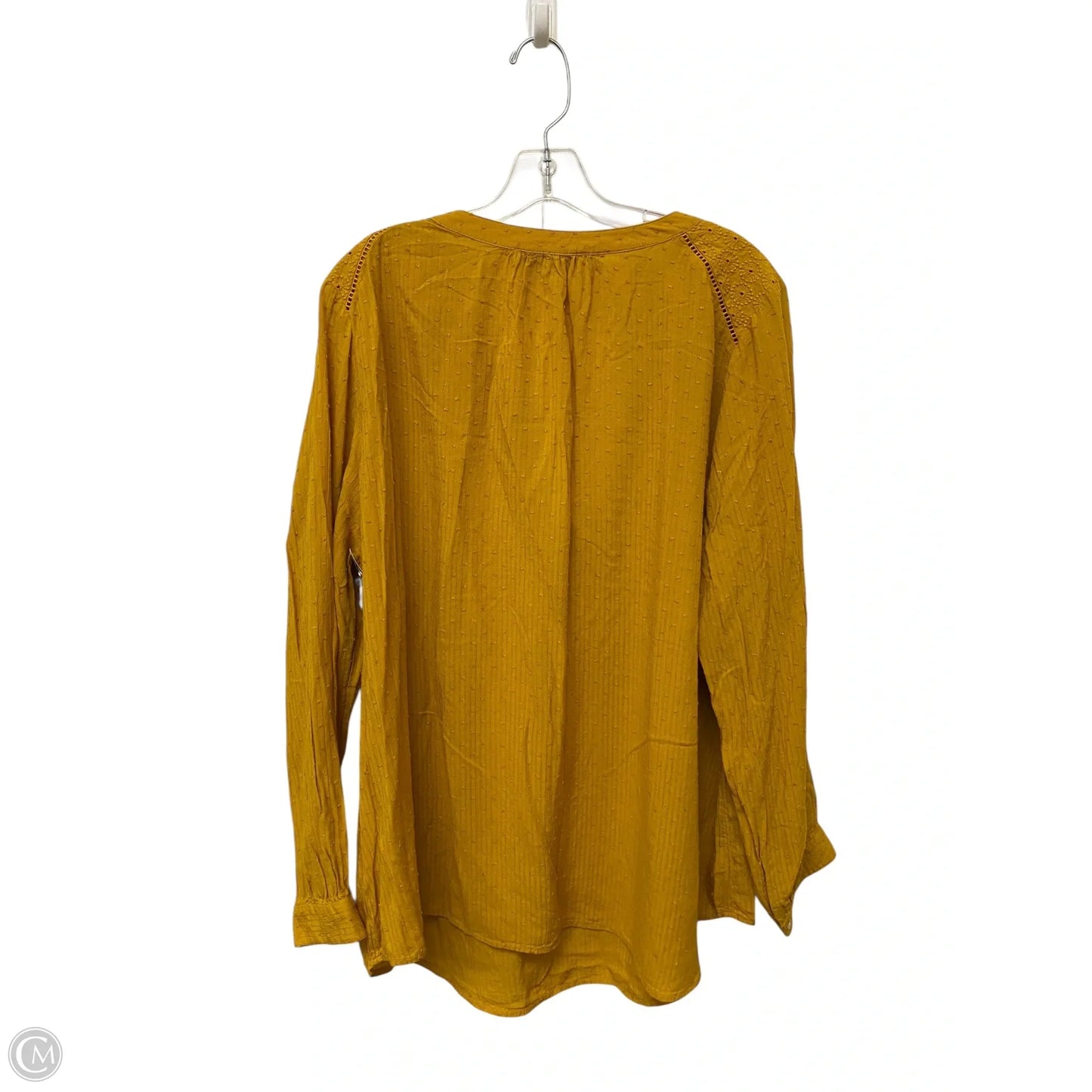 Top Long Sleeve By Loft In Yellow, Size: 18