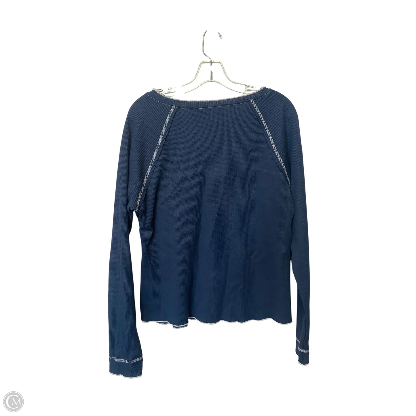 Top Long Sleeve Basic By Cmf In Blue, Size: L