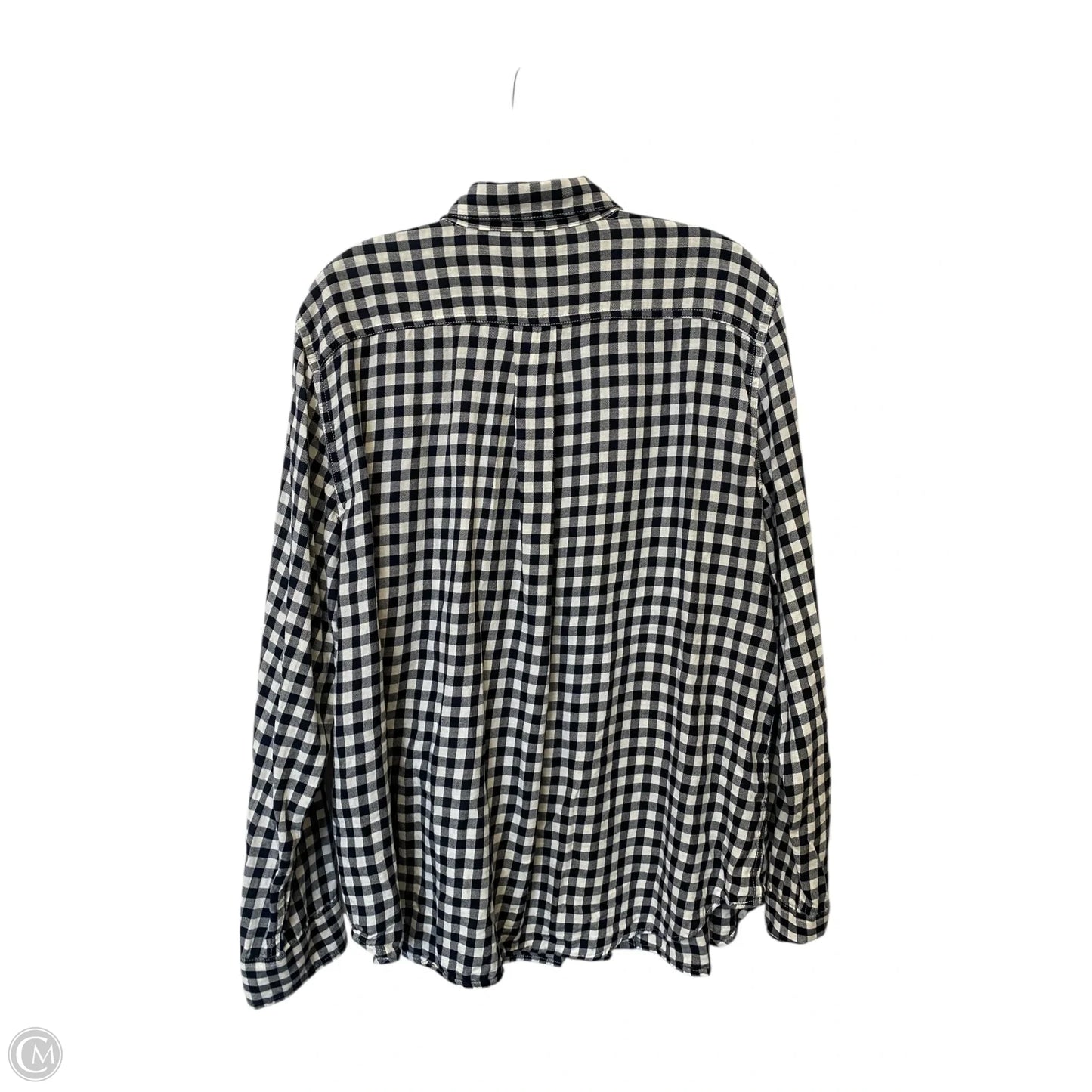 Top Long Sleeve Basic By Chaps In Plaid Pattern, Size: Xxl