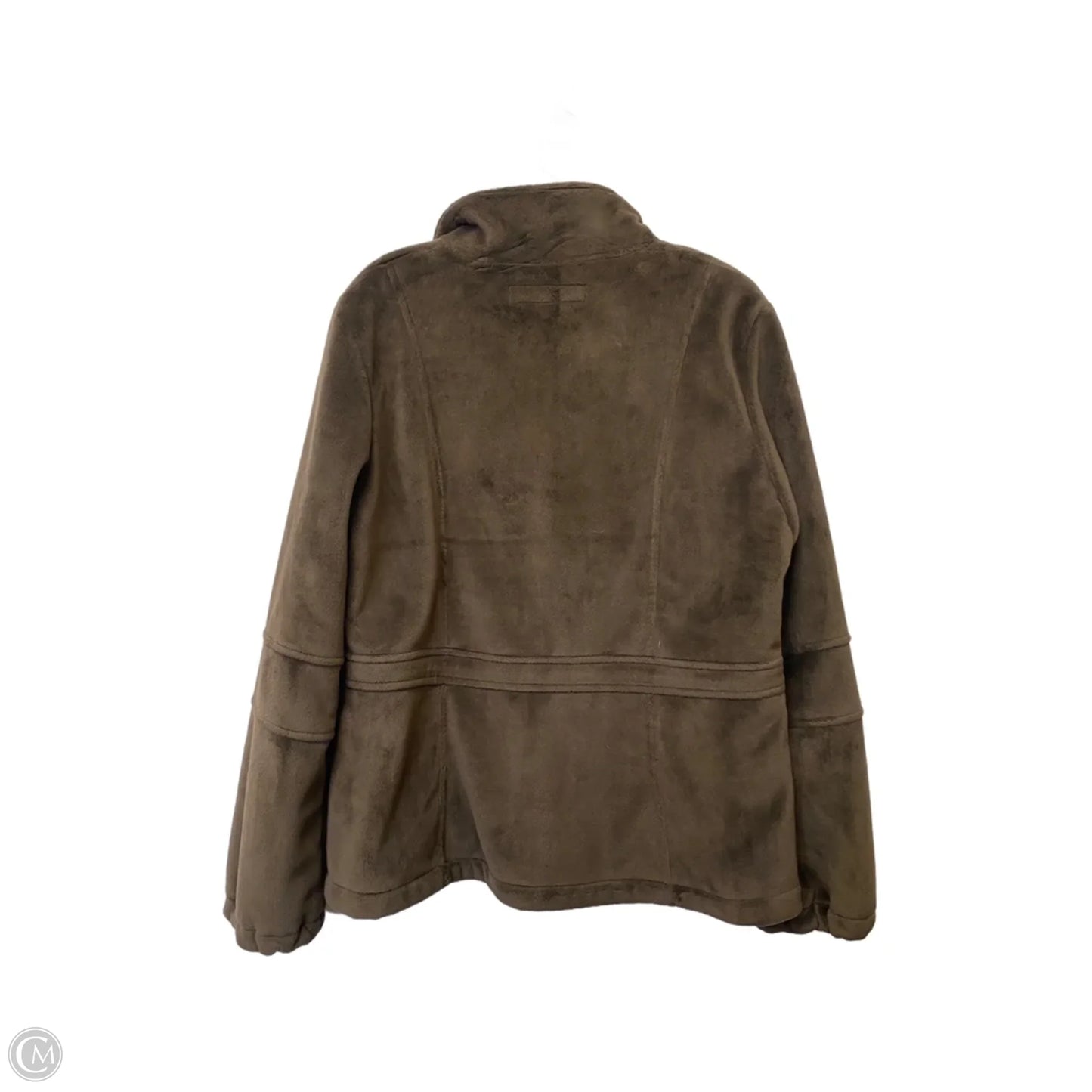Jacket Faux Fur & Sherpa By Clothes Mentor In Brown, Size: L