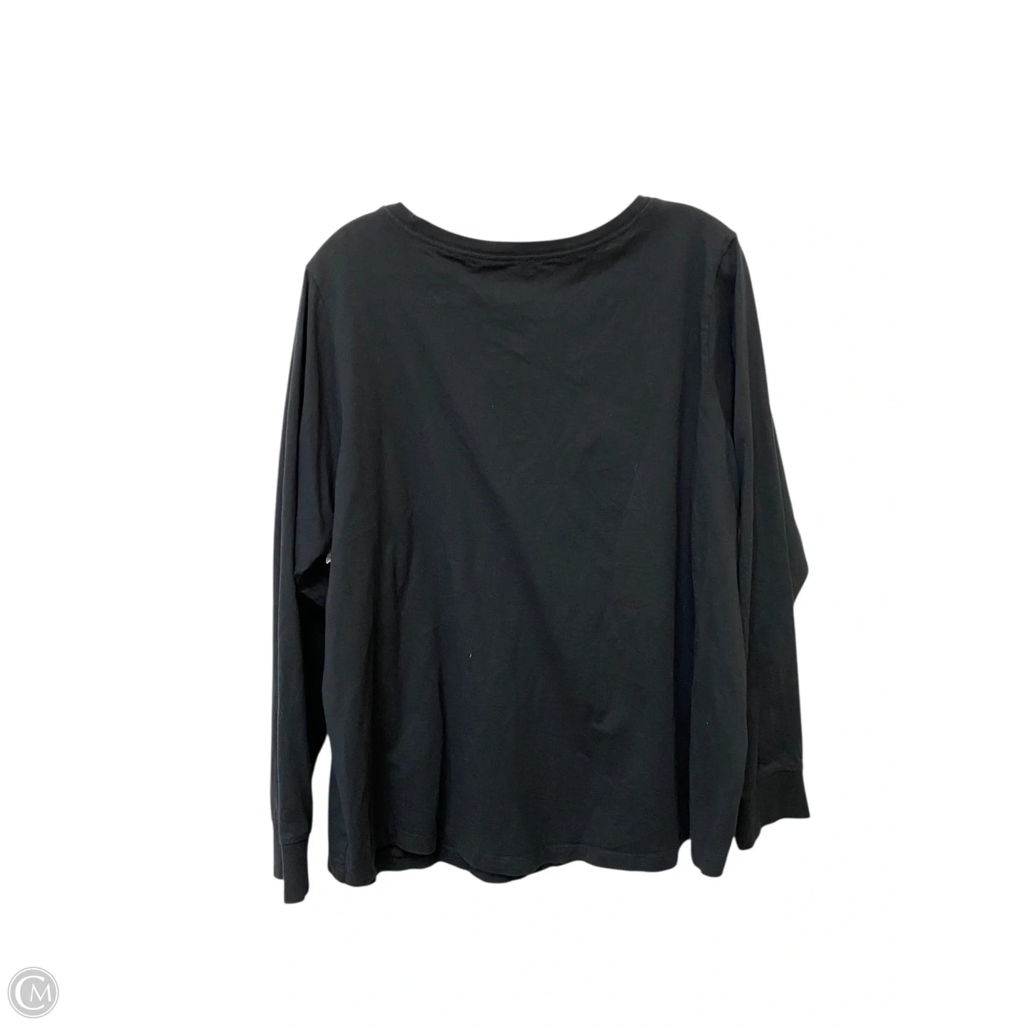 Top Long Sleeve Basic By Nike Apparel In Black, Size: 2x