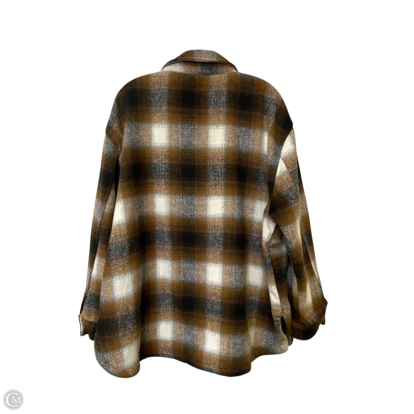 Jacket Shirt By Members Mark In Plaid Pattern, Size: Xl