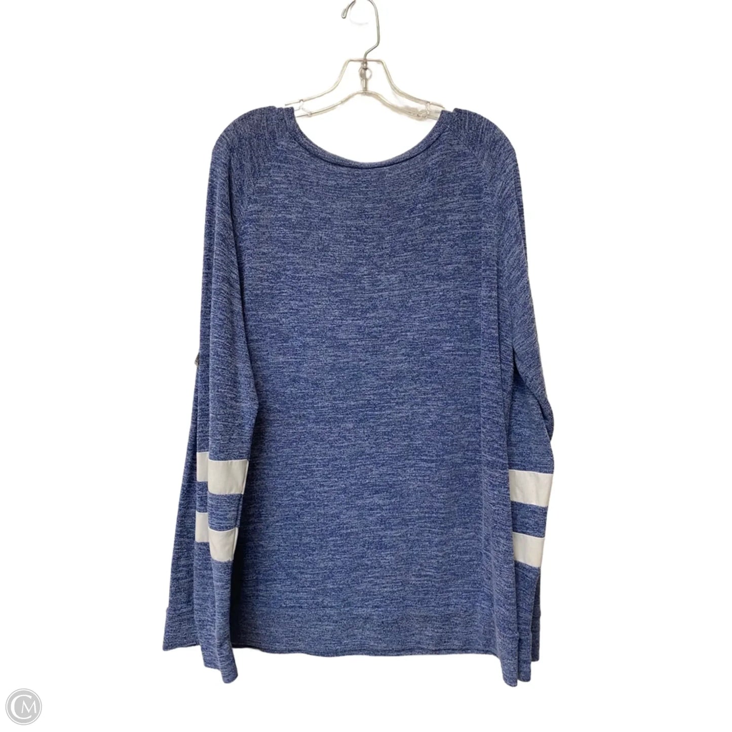 Top Long Sleeve Basic By Cme In Blue, Size: 2x