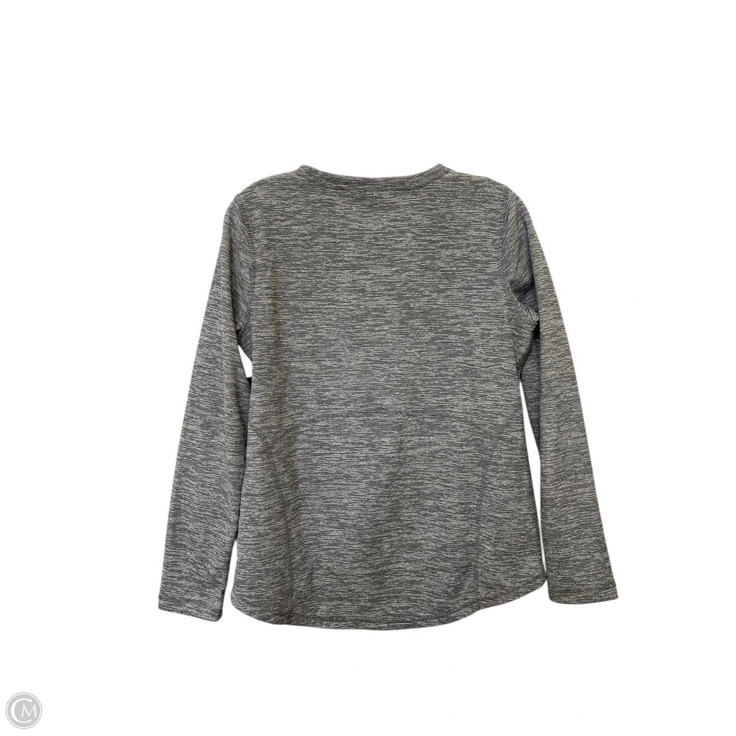 Athletic Top Long Sleeve Crewneck By Tek Gear In Grey, Size: S