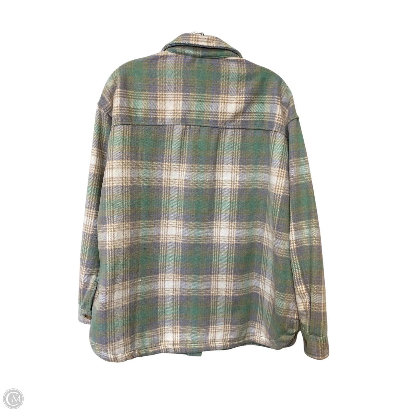 Jacket Shirt By Members Mark In Plaid Pattern, Size: Xl