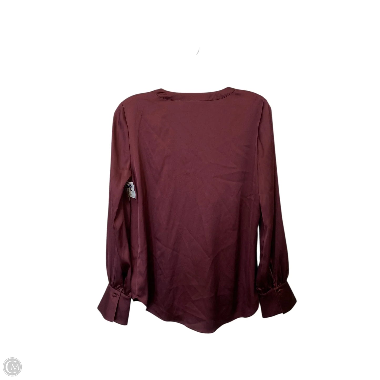 Top Long Sleeve By White House Black Market In Maroon, Size: S