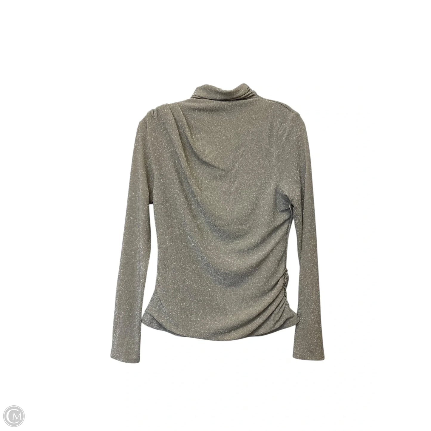 Top Long Sleeve By White House Black Market In Silver, Size: S