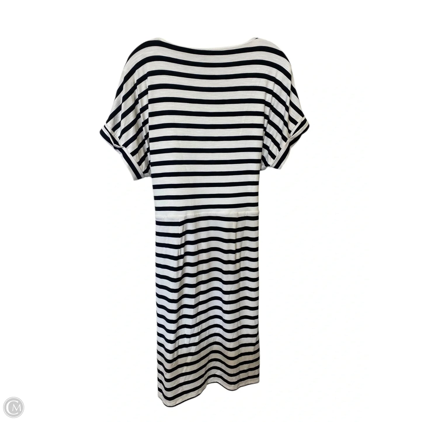 Dress Casual Midi By Chaps In Striped Pattern, Size: Xl