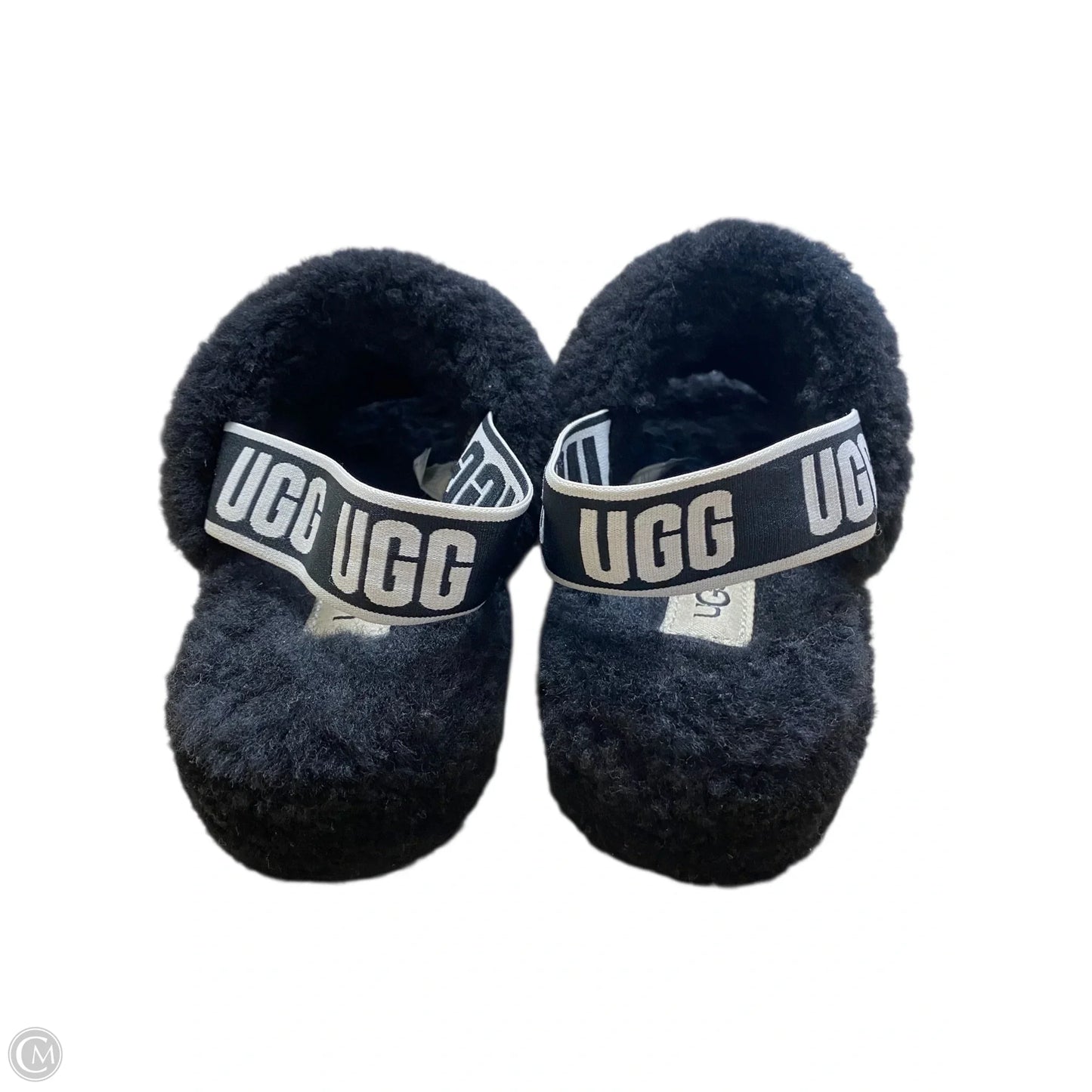 Slippers Designer By Ugg In Black, Size: 7