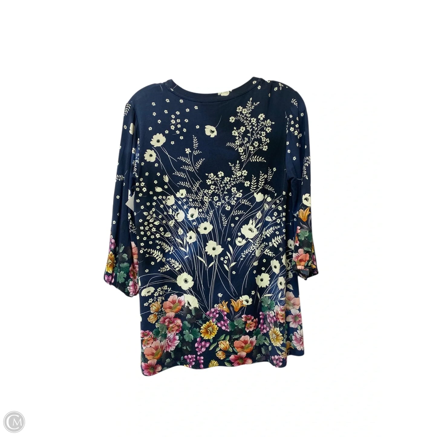 Top Long Sleeve By Johnny Was In Blue, Size: S