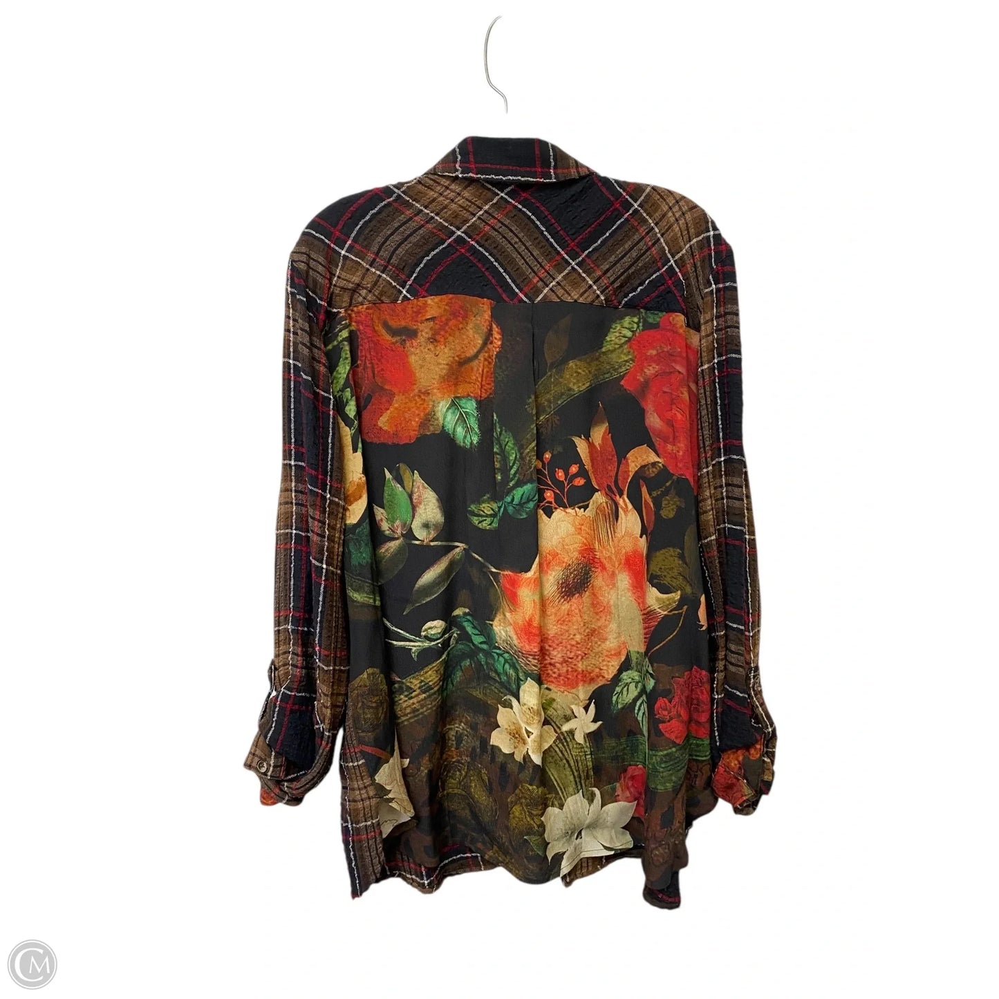 Top Long Sleeve By John Mark In Plaid Pattern, Size: 1x