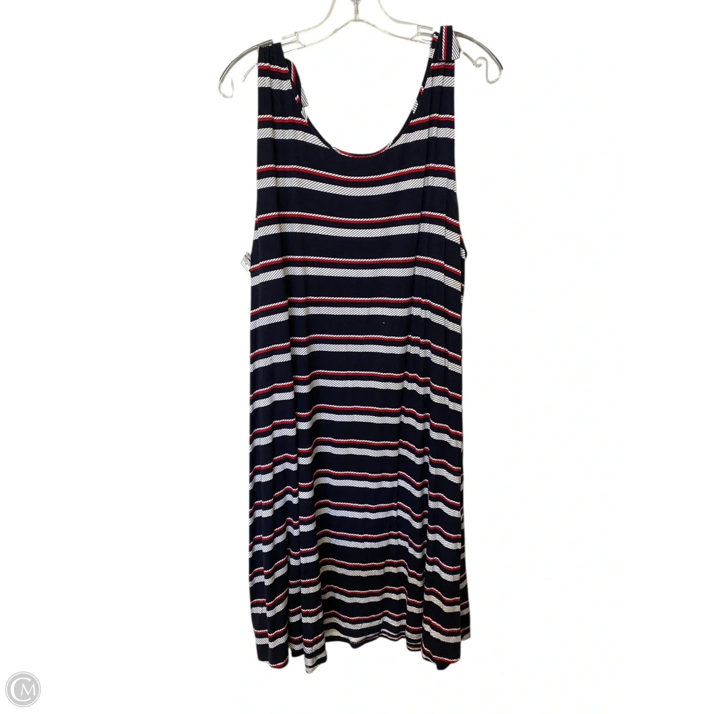 Dress Casual Midi By Cato In Striped Pattern, Size: 20