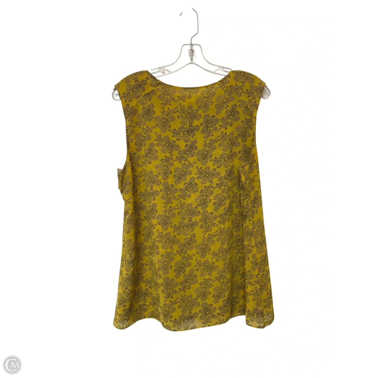 Top Sleeveless By Cabi In Yellow, Size: L