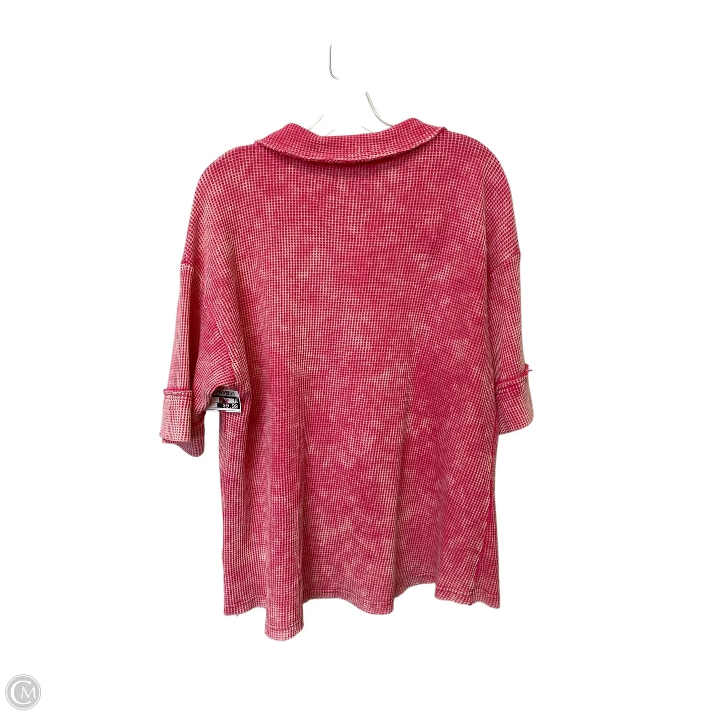 Top Short Sleeve By Bibi In Pink, Size: Xl