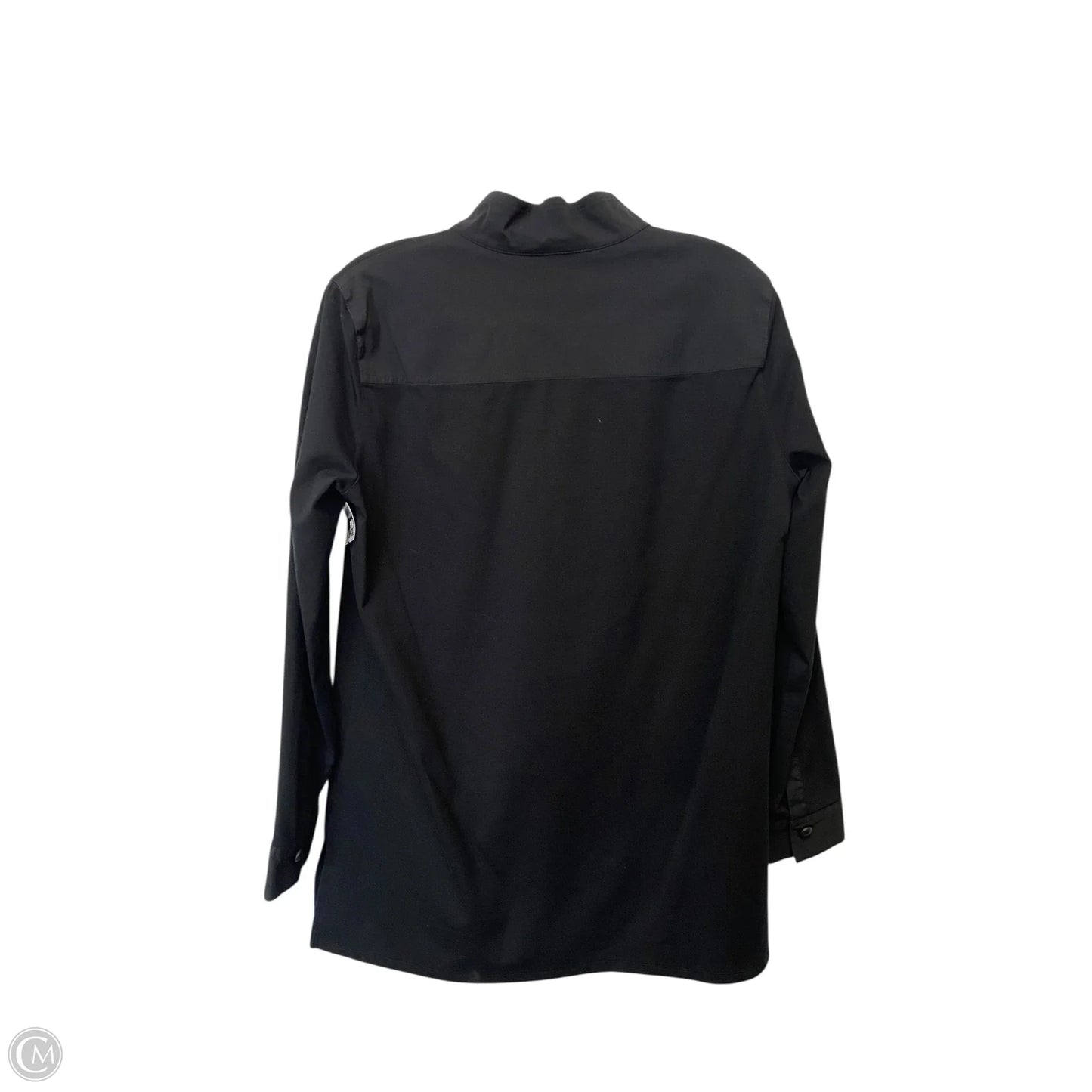 Top Long Sleeve Designer By Lafayette 148 In Black, Size: S