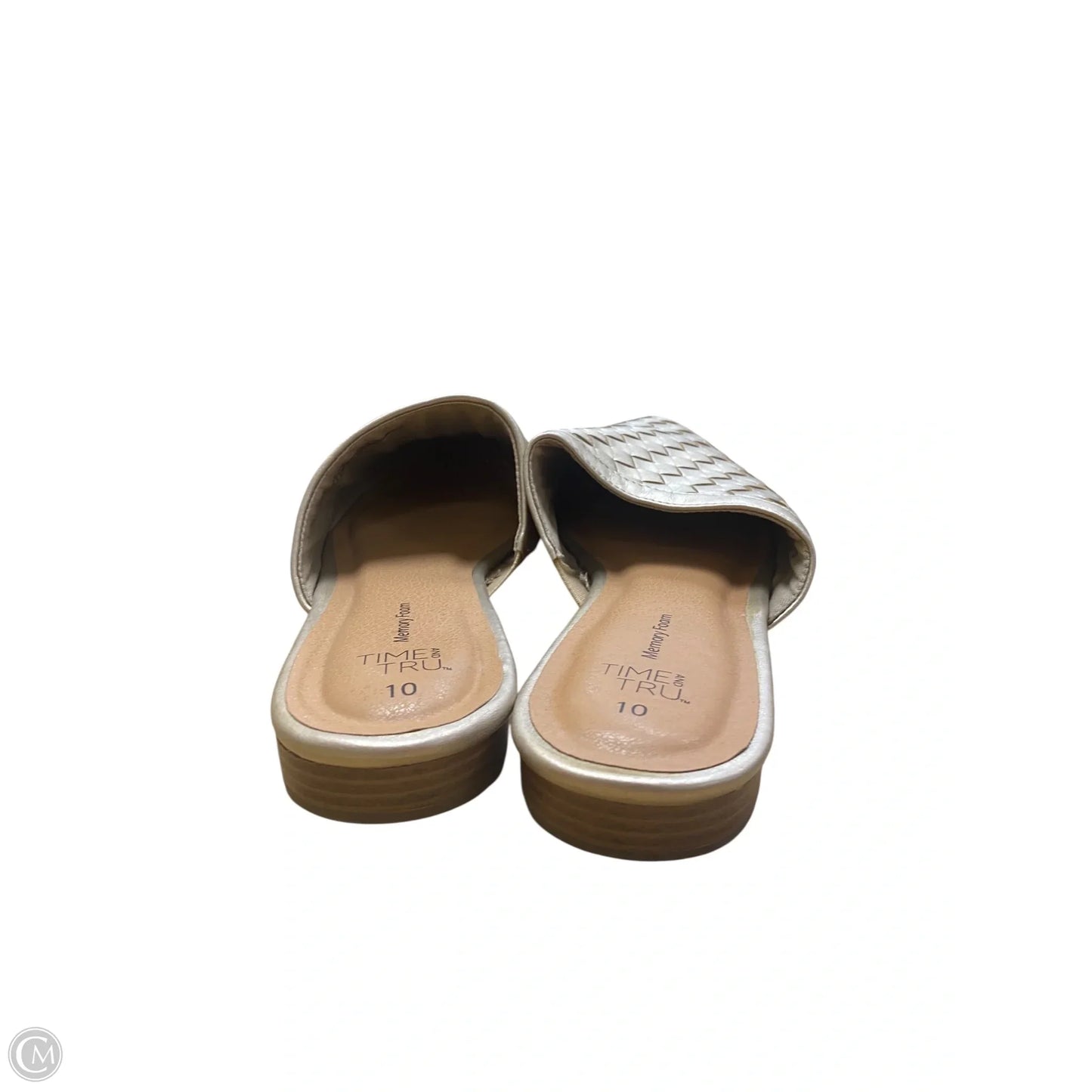 Shoes Flats By Time And Tru In Gold, Size: 10
