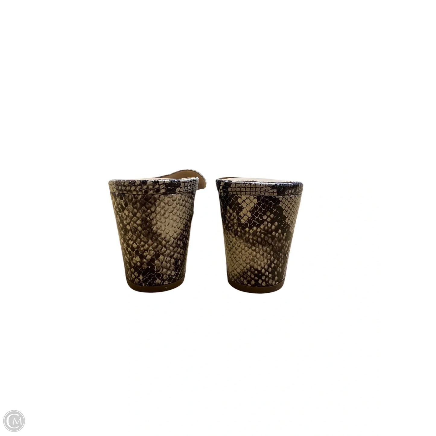 Sandals Heels Block By Who What Wear In Snakeskin Print, Size: 9