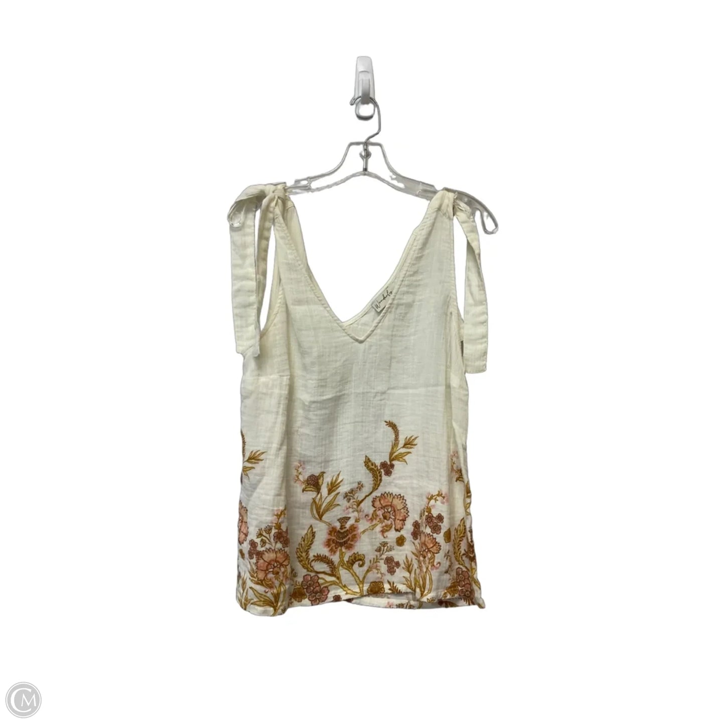 Top Sleeveless By Wonderly In White, Size: S