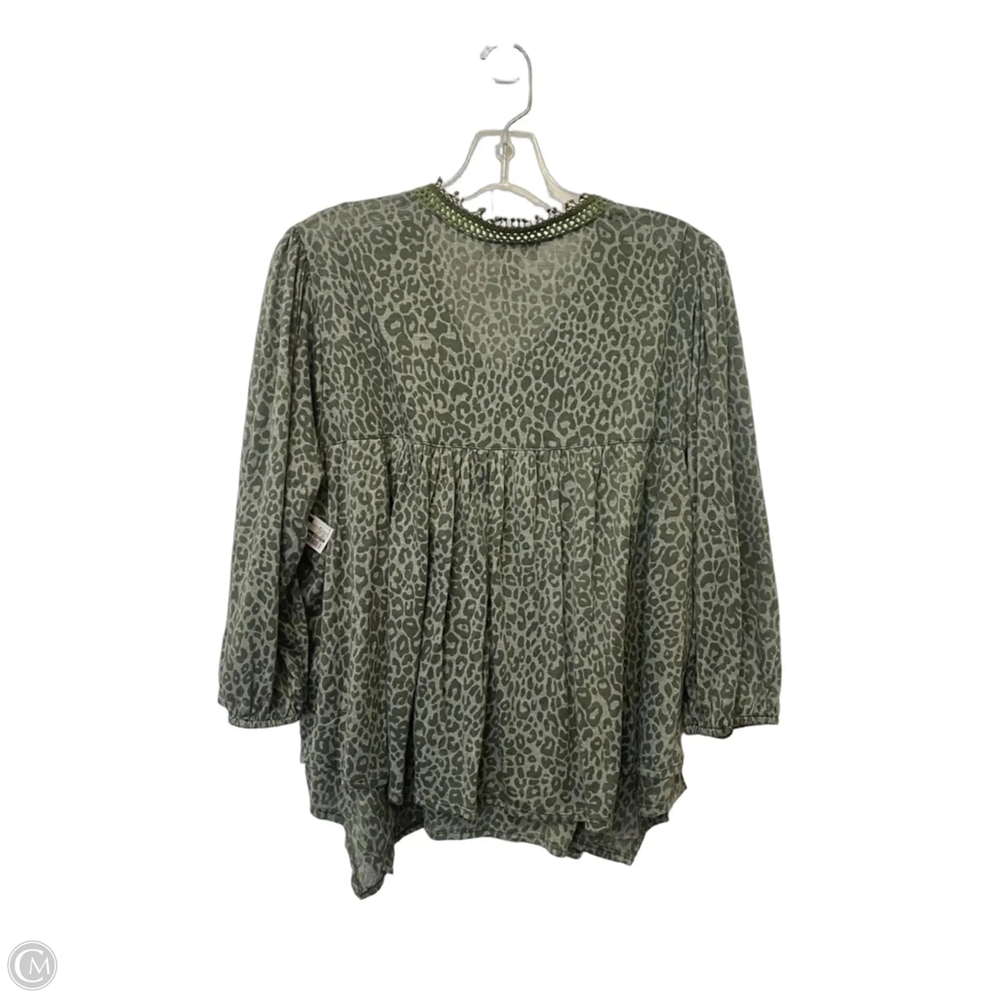 Top Long Sleeve By Studio In Green, Size: Lp