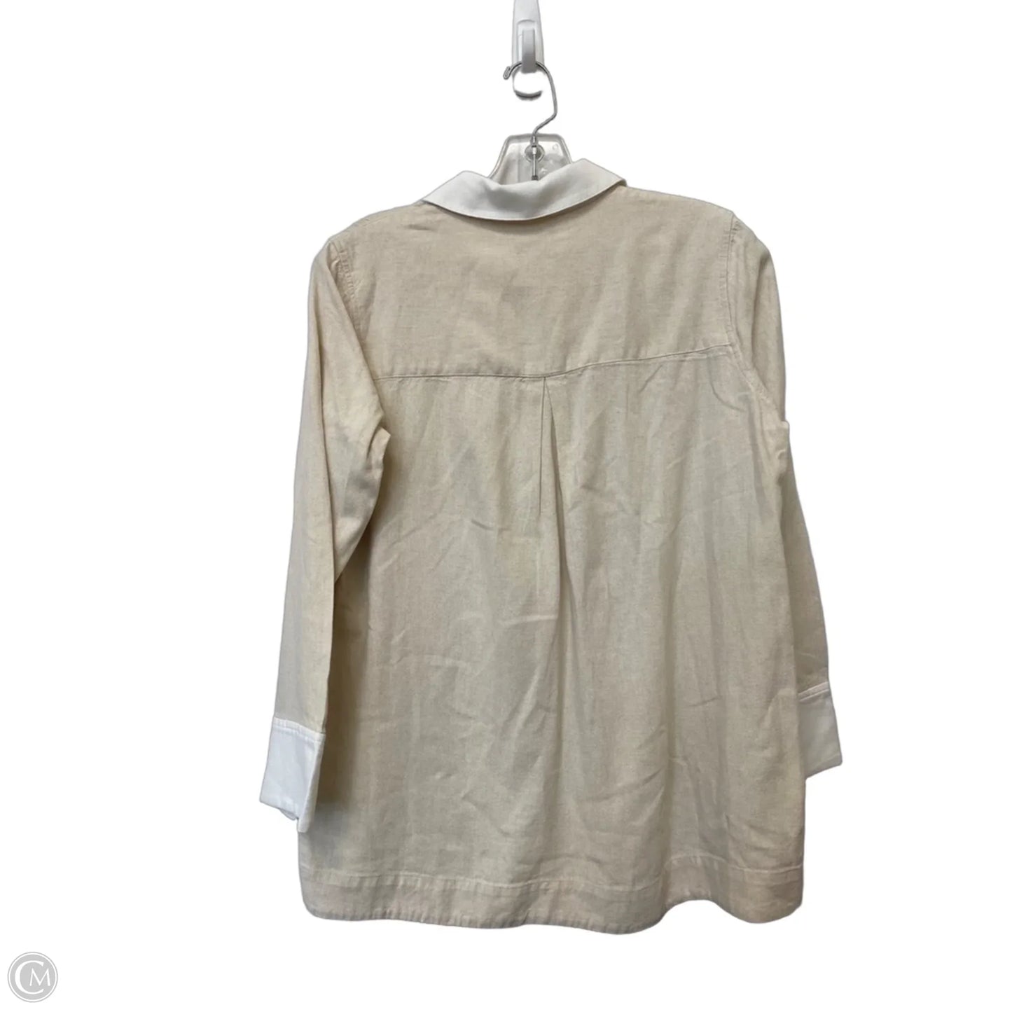 Top Long Sleeve By Jones New York In Tan, Size: S