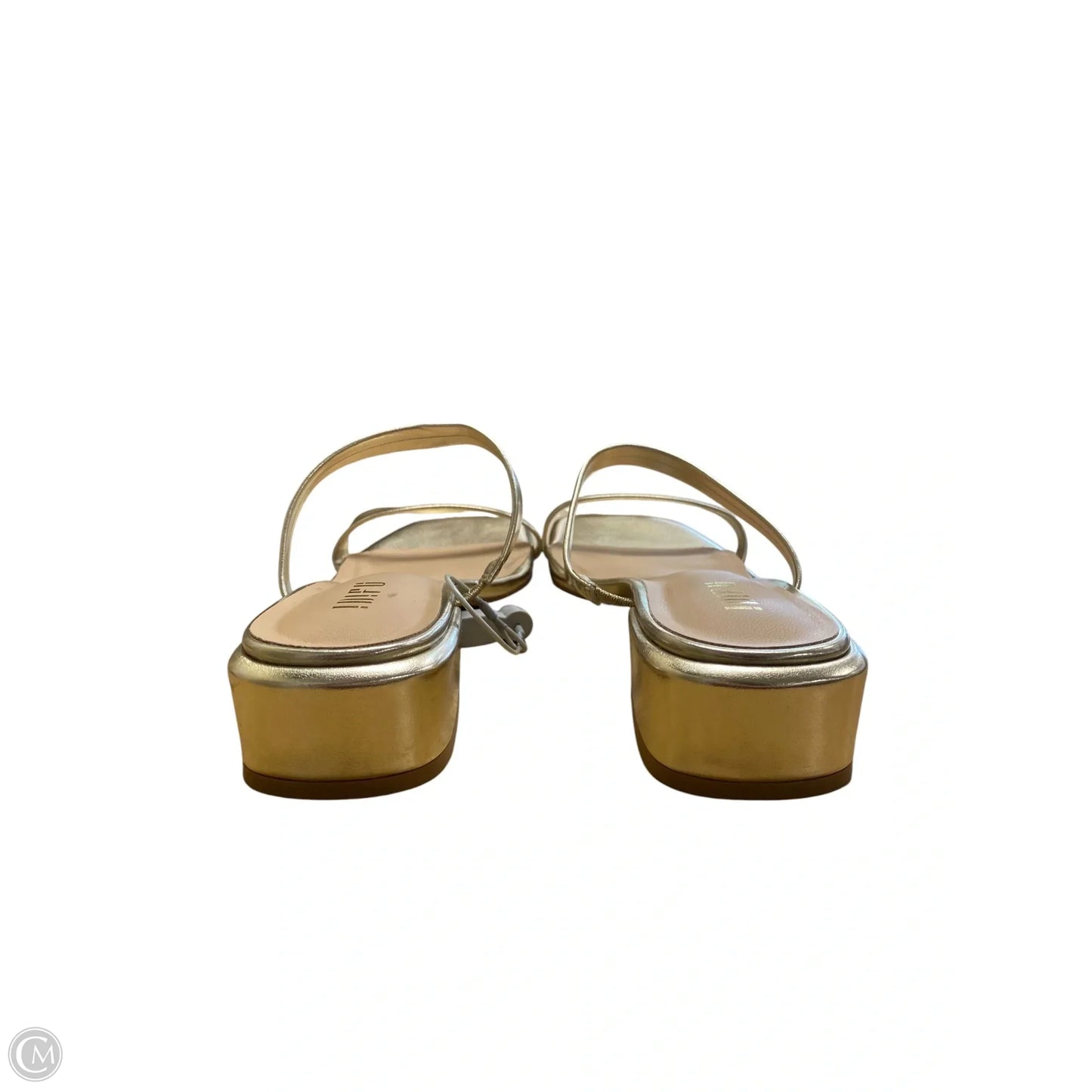 Sandals Heels Block By Cmf In Gold, Size: 8