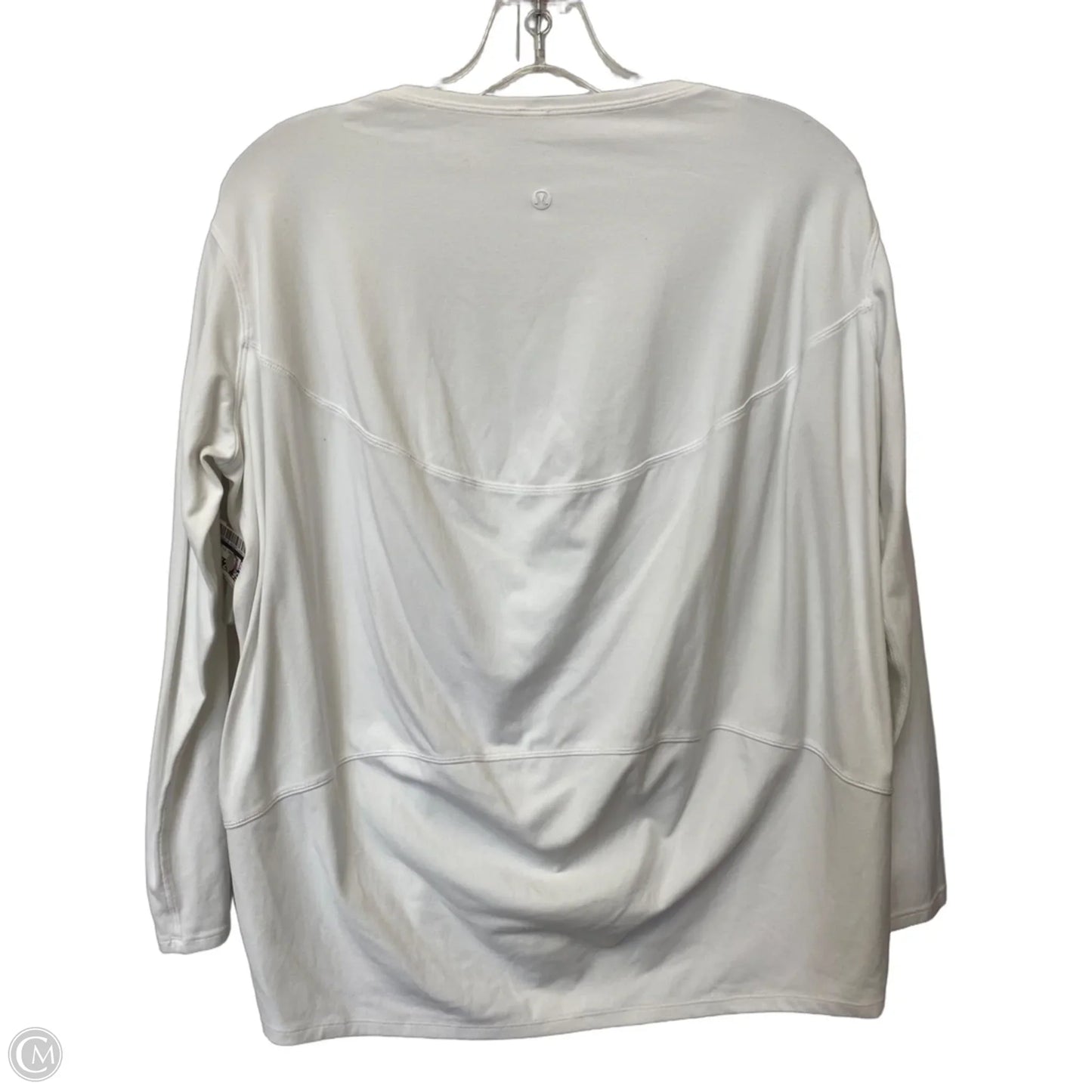 Athletic Top Long Sleeve Crewneck By Lululemon In White, Size: 2