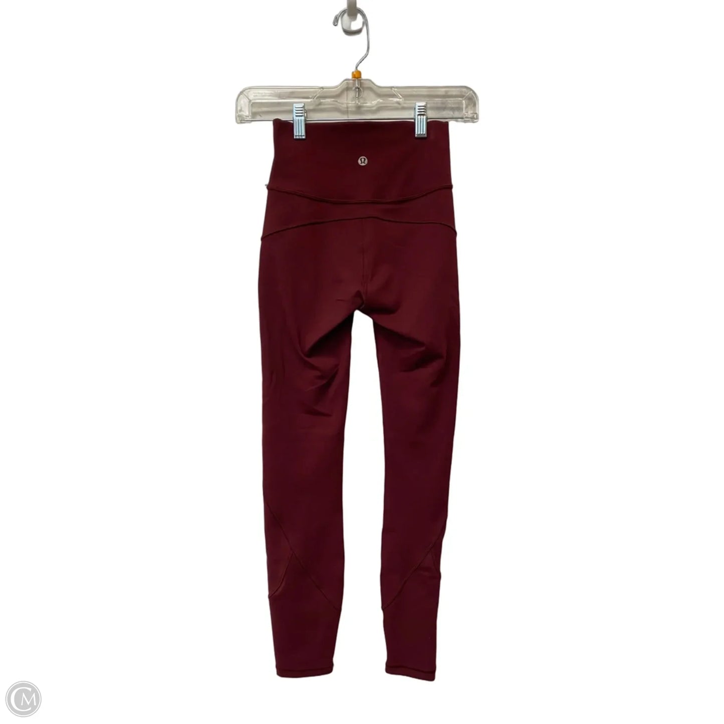 Athletic Leggings By Lululemon In Maroon, Size: 2