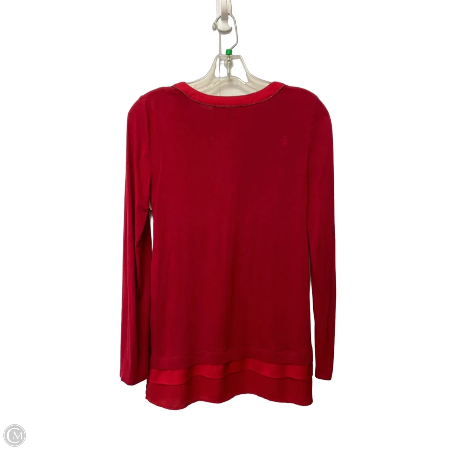 Top Long Sleeve By White House Black Market In Red, Size: Xxs